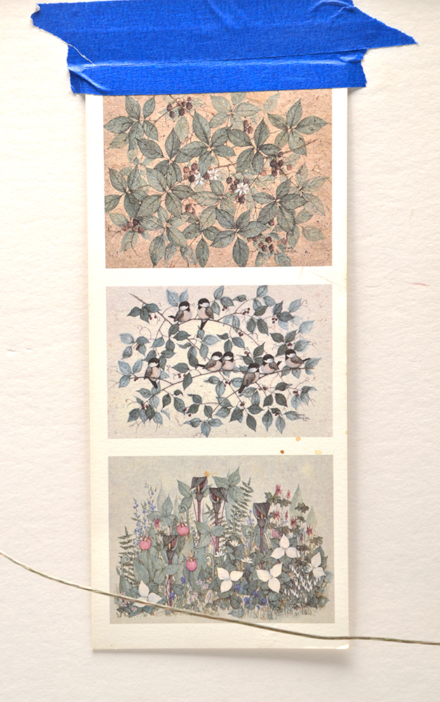 Bonnie Elvidge Embellished Watercolor Painting on Handmade Paper