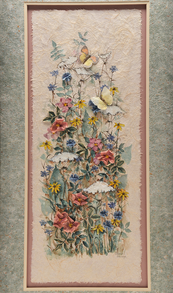 Bonnie Elvidge Embellished Watercolor Painting on Handmade Paper