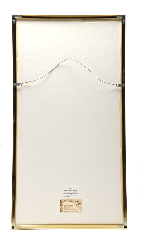 Bonnie Elvidge Embellished Watercolor Painting on Handmade Paper