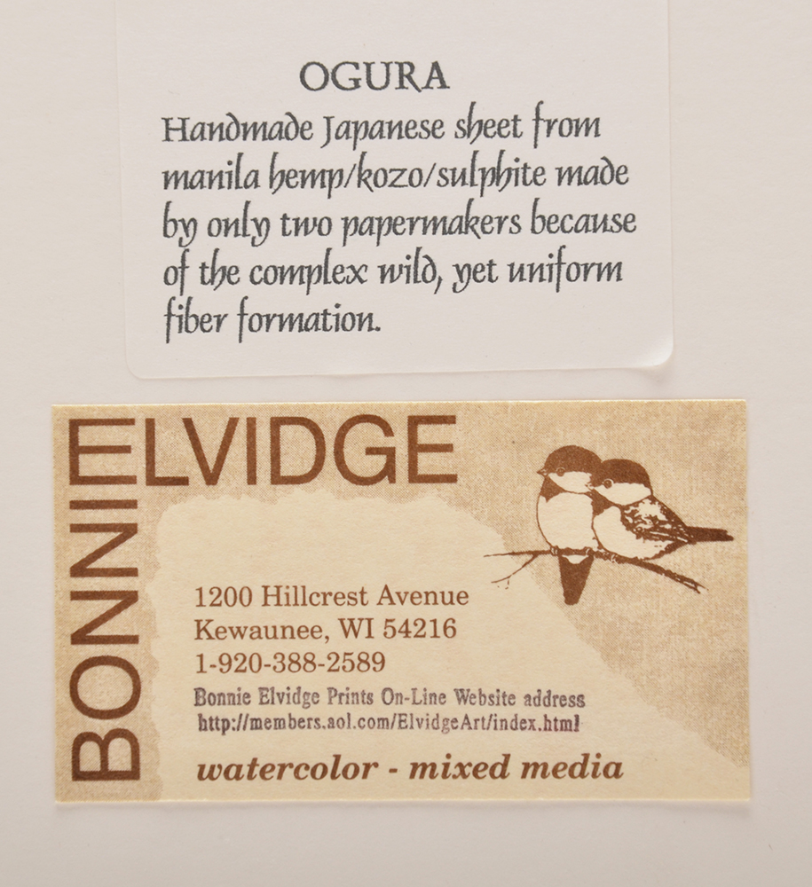 Bonnie Elvidge Embellished Watercolor Painting on Handmade Paper