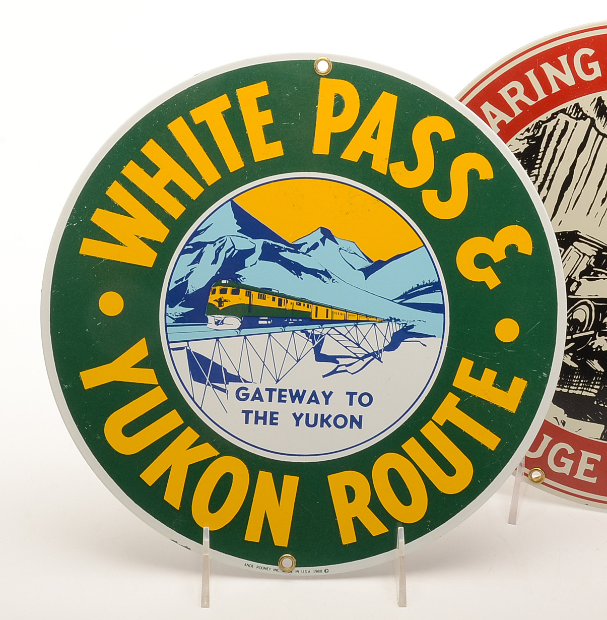 Ande Rooney Railroad Themed Reproduction Porcelain Advertising Signs