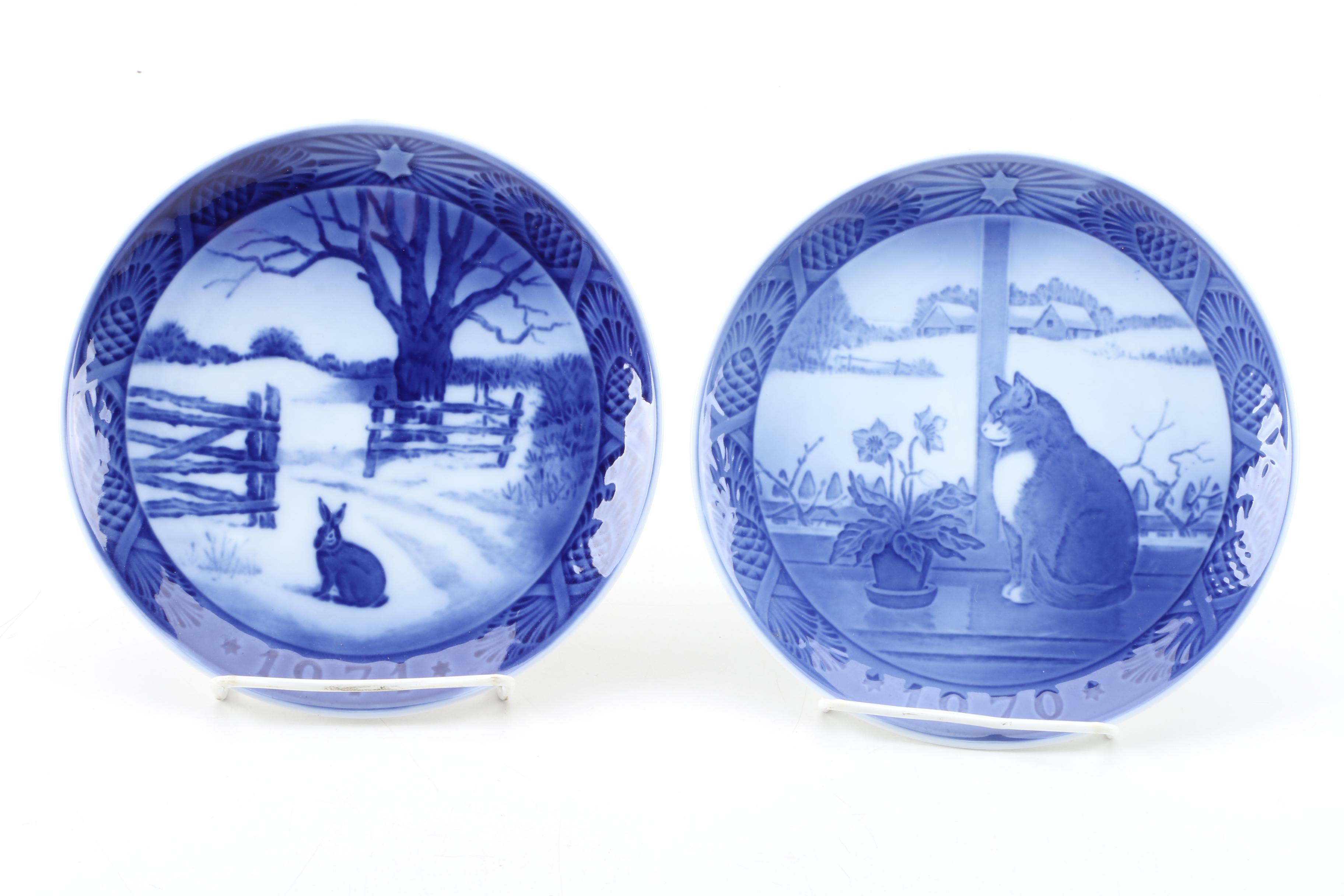 Vintage Royal Copenhagen Decorative Christmas Plates