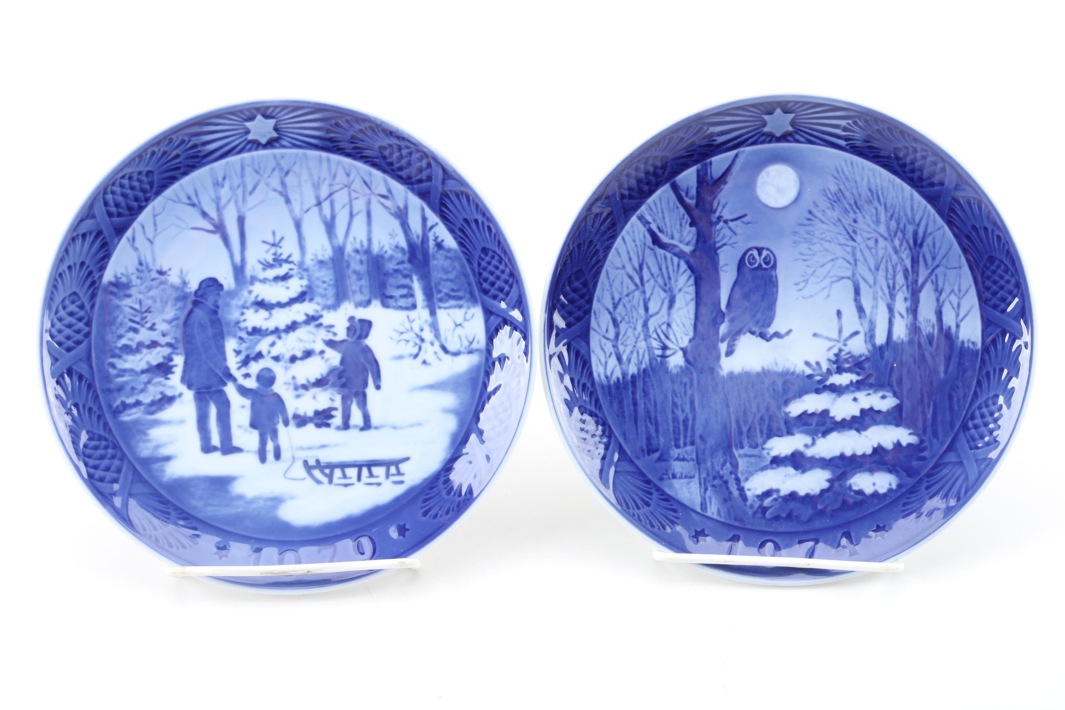 Vintage Royal Copenhagen Decorative Christmas Plates