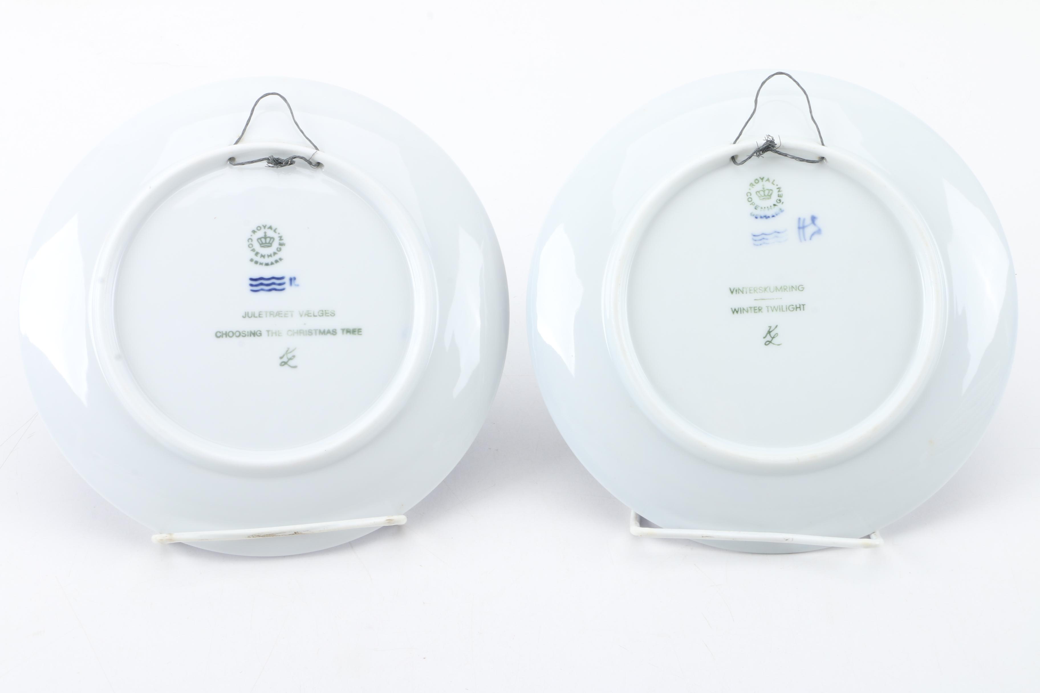 Vintage Royal Copenhagen Decorative Christmas Plates