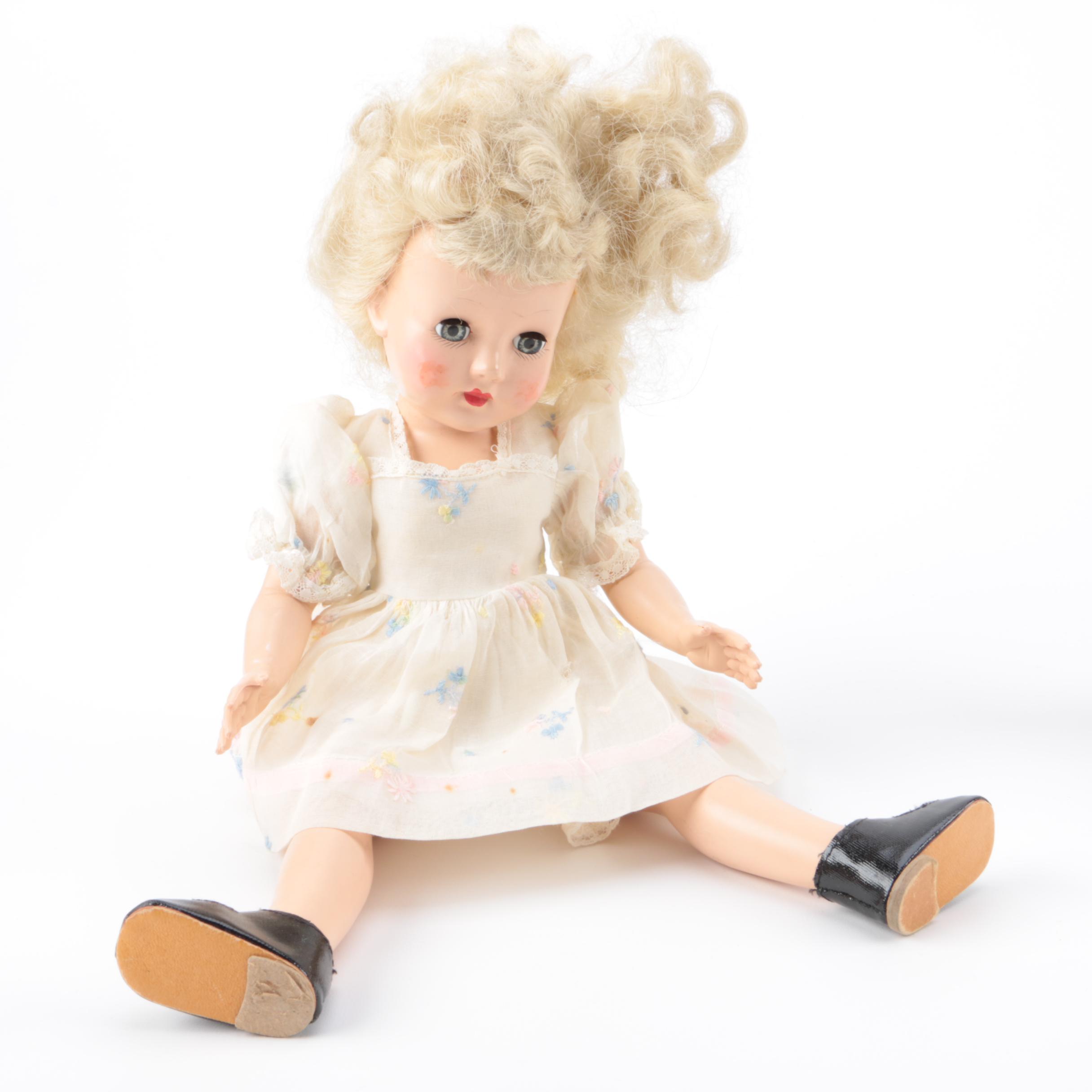 Vintage Effanbee "Tintair Honey"  Doll and Nancy Ann Storybook Dolls