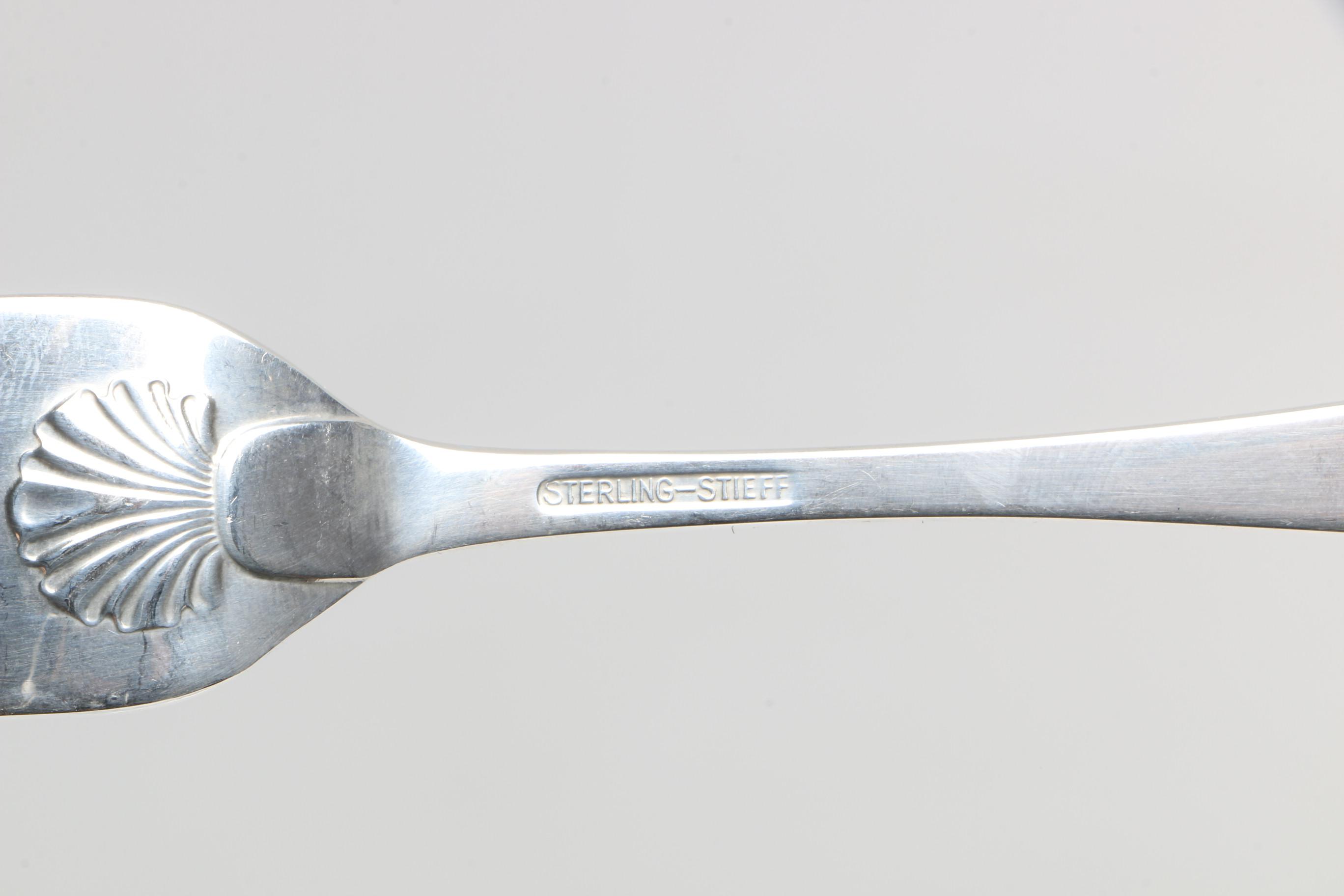 The Stieff Co. "Williamsburg Shell" Sterling Silver Flatware Set