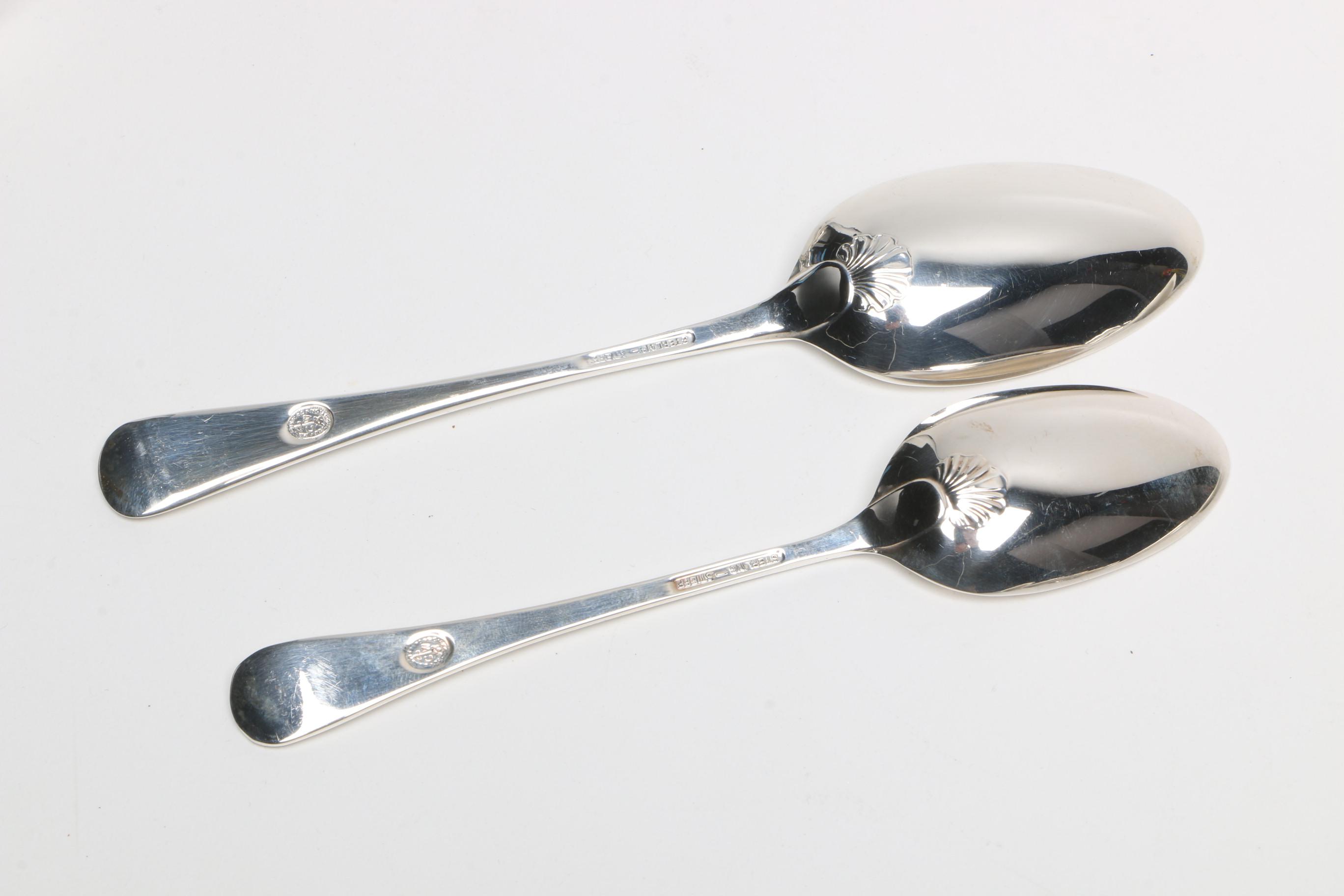 The Stieff Co. "Williamsburg Shell" Sterling Silver Flatware Set