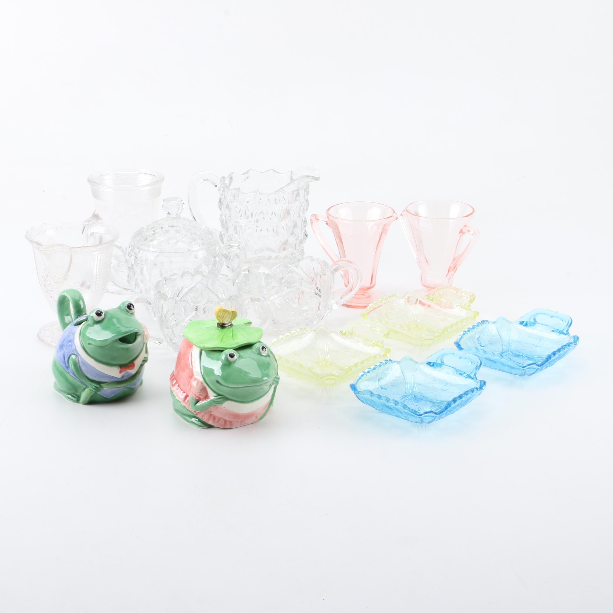 Glass and Ceramic Tableware Including Fostoria "American"