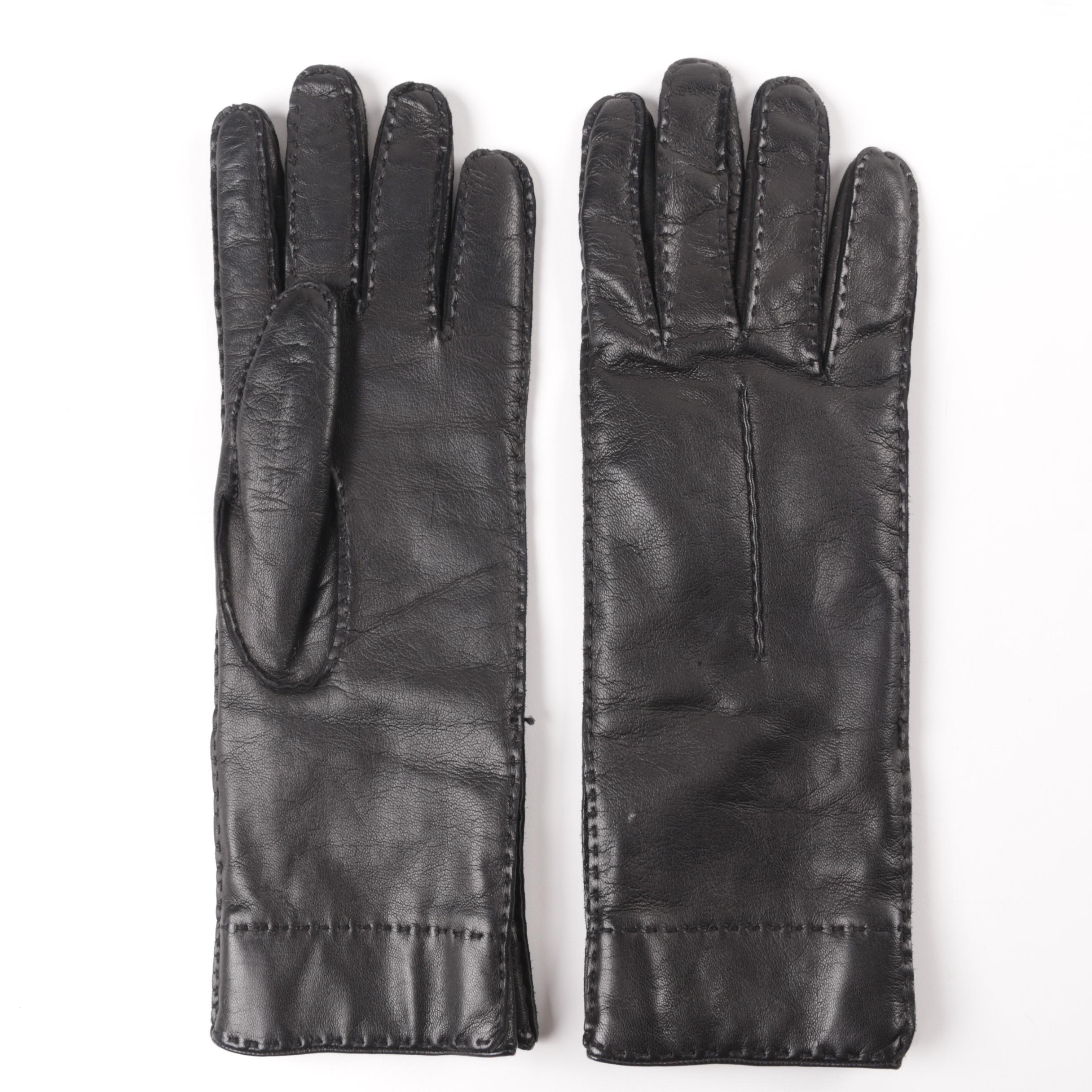 Women's Leather and Cashmere Gloves