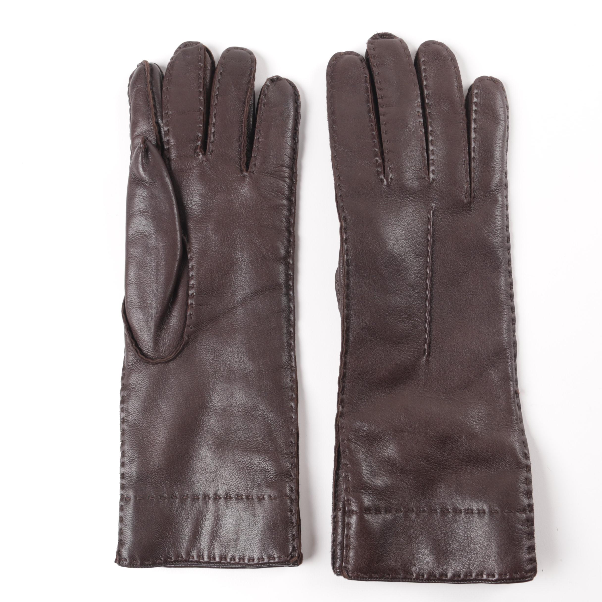 Women's Leather and Cashmere Gloves