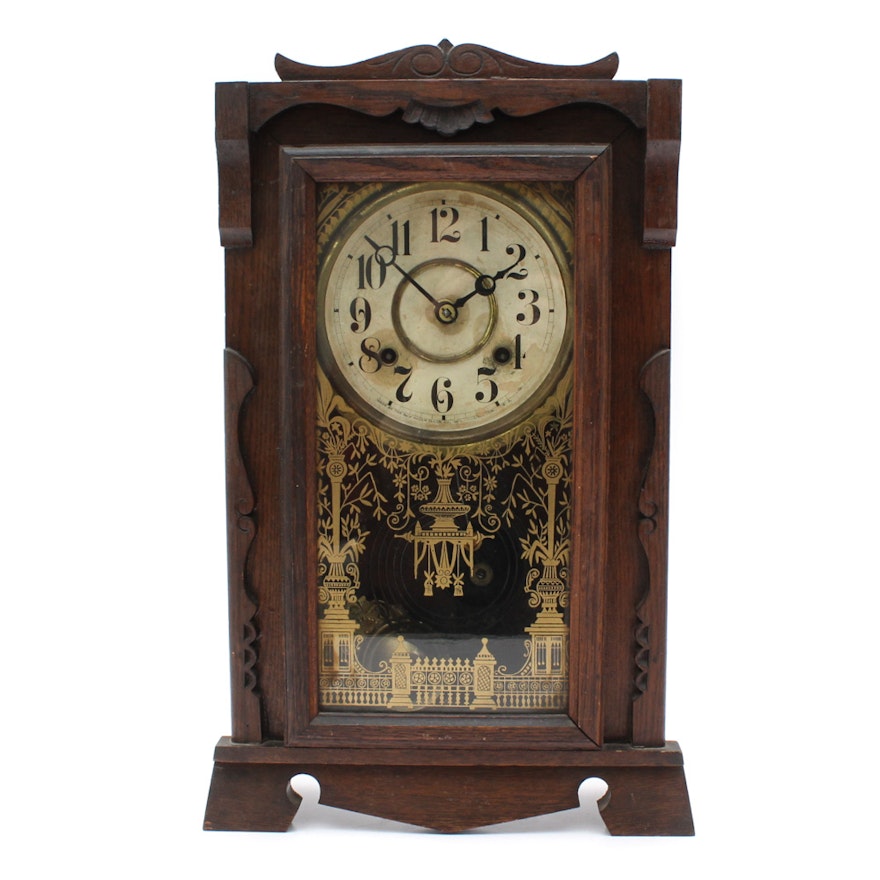 Eastlake Style New Haven Mantel Clock