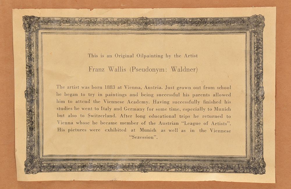 Franz Wallis Oil on Canvas Seascape Painting