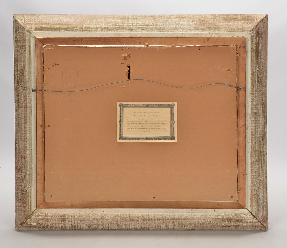 Franz Wallis Oil on Canvas Seascape Painting