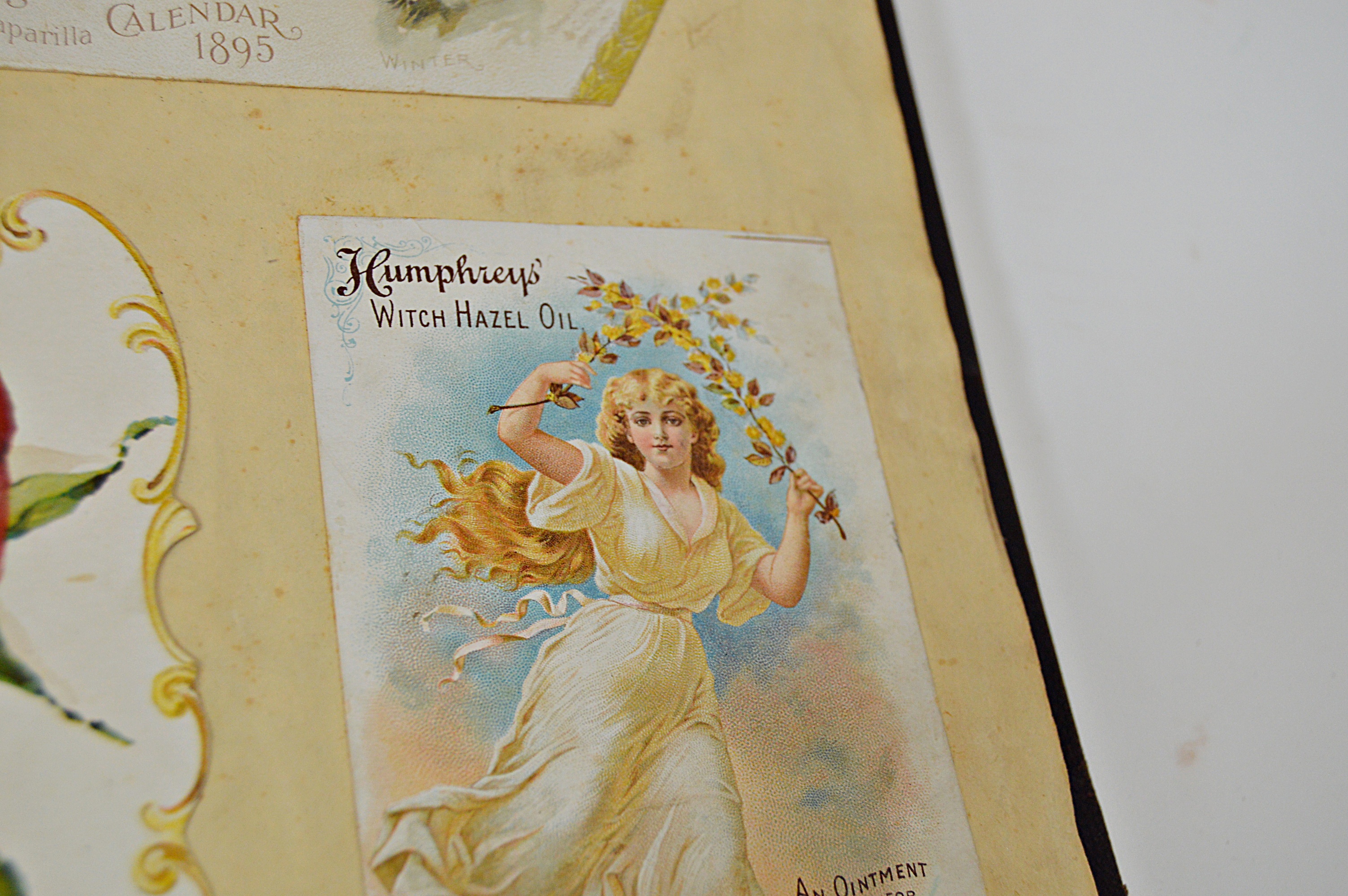 Victorian Era Scrapbook with Advertising Cards