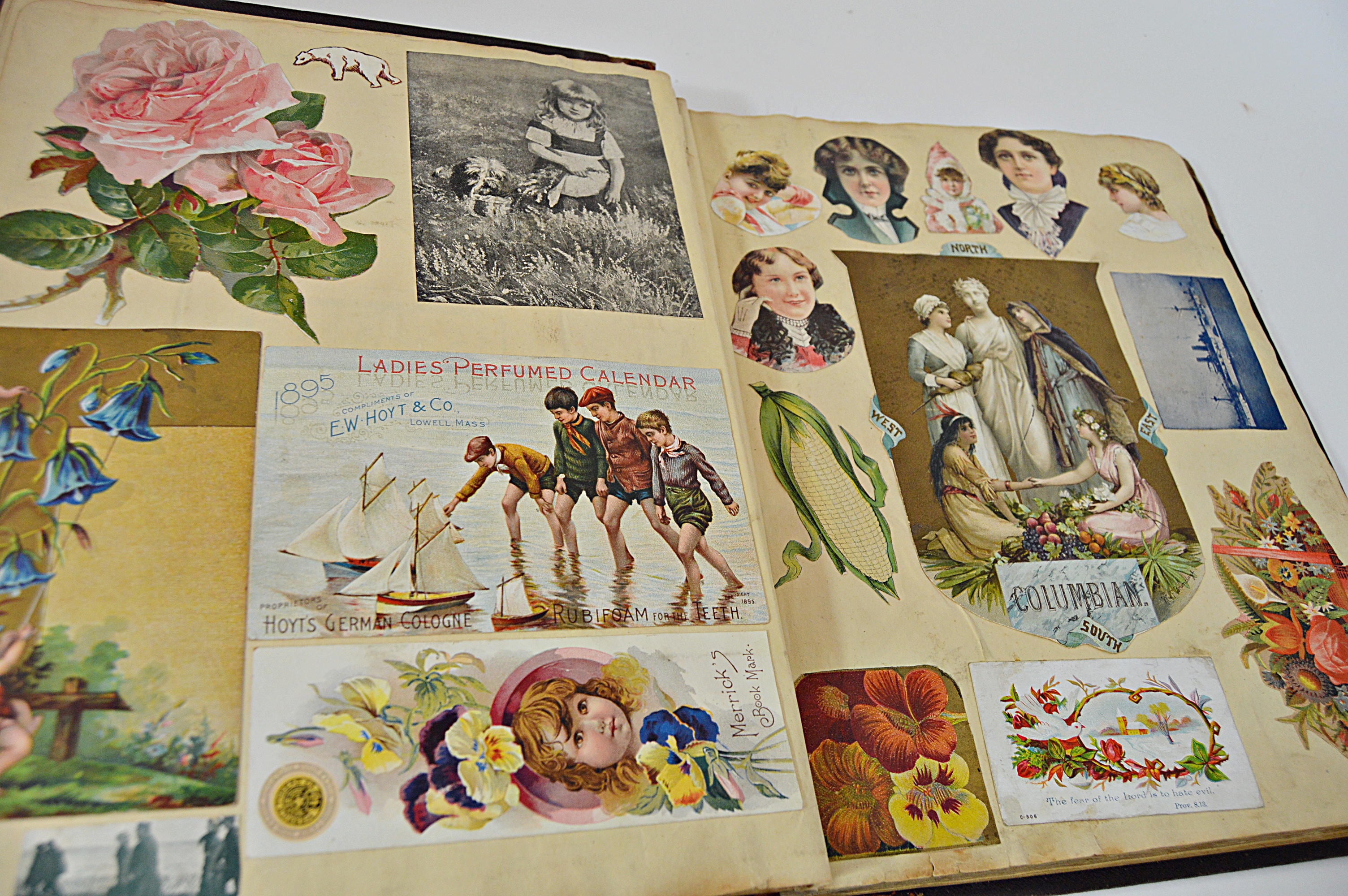 Victorian Era Scrapbook with Advertising Cards