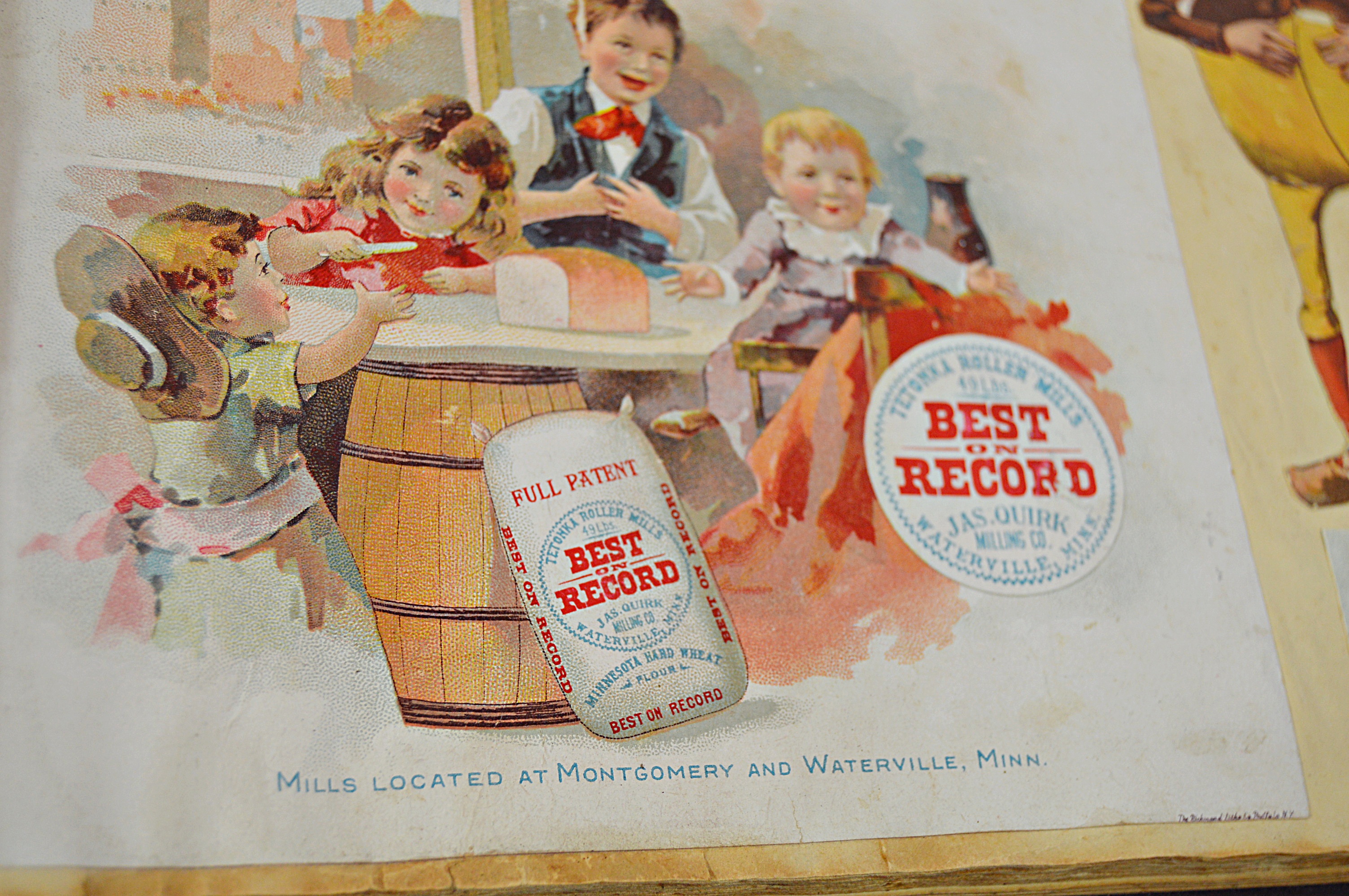 Victorian Era Scrapbook with Advertising Cards