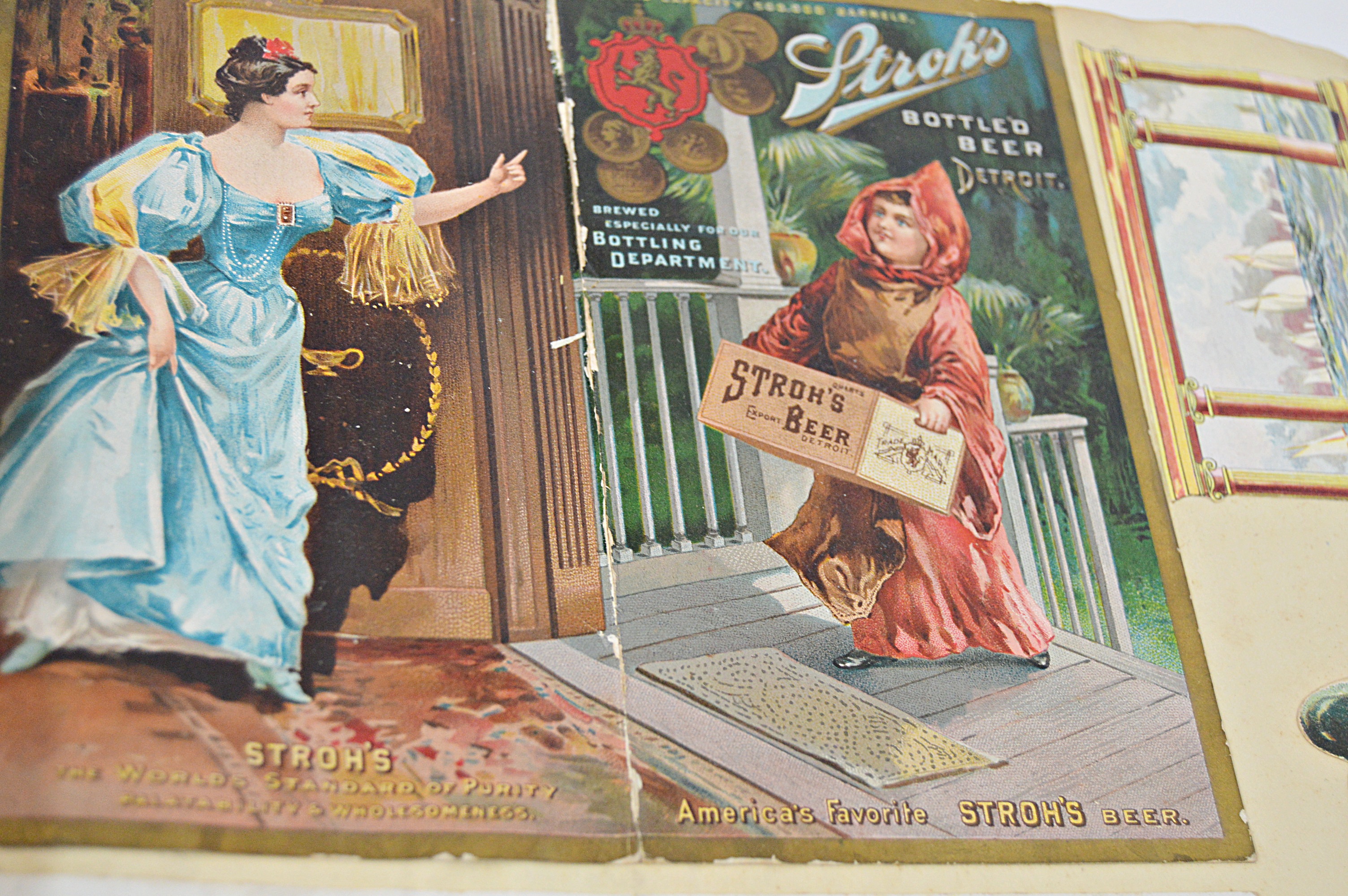 Victorian Era Scrapbook with Advertising Cards