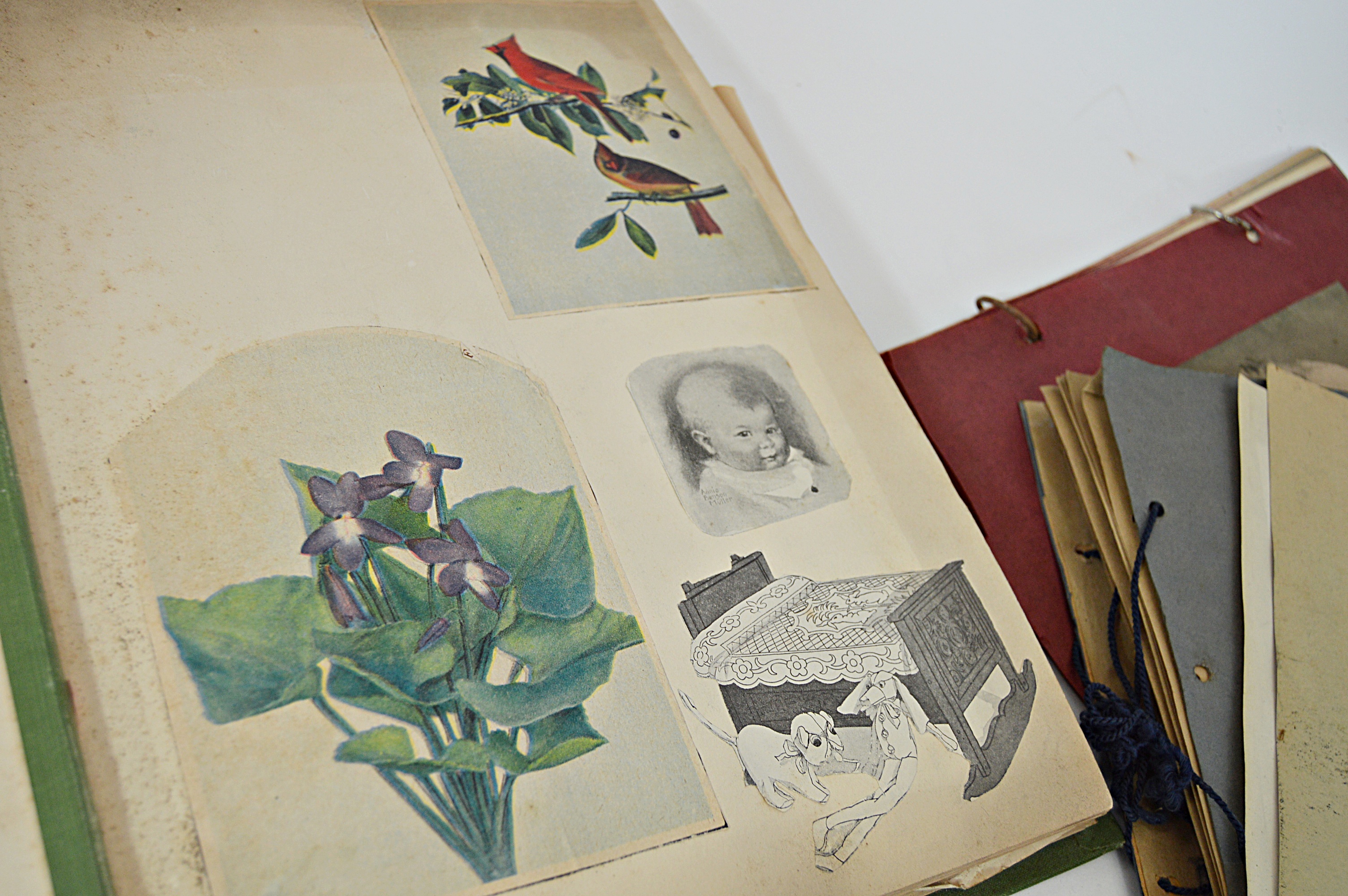 Vintage Scrapbooks with Pop-Up Valentines