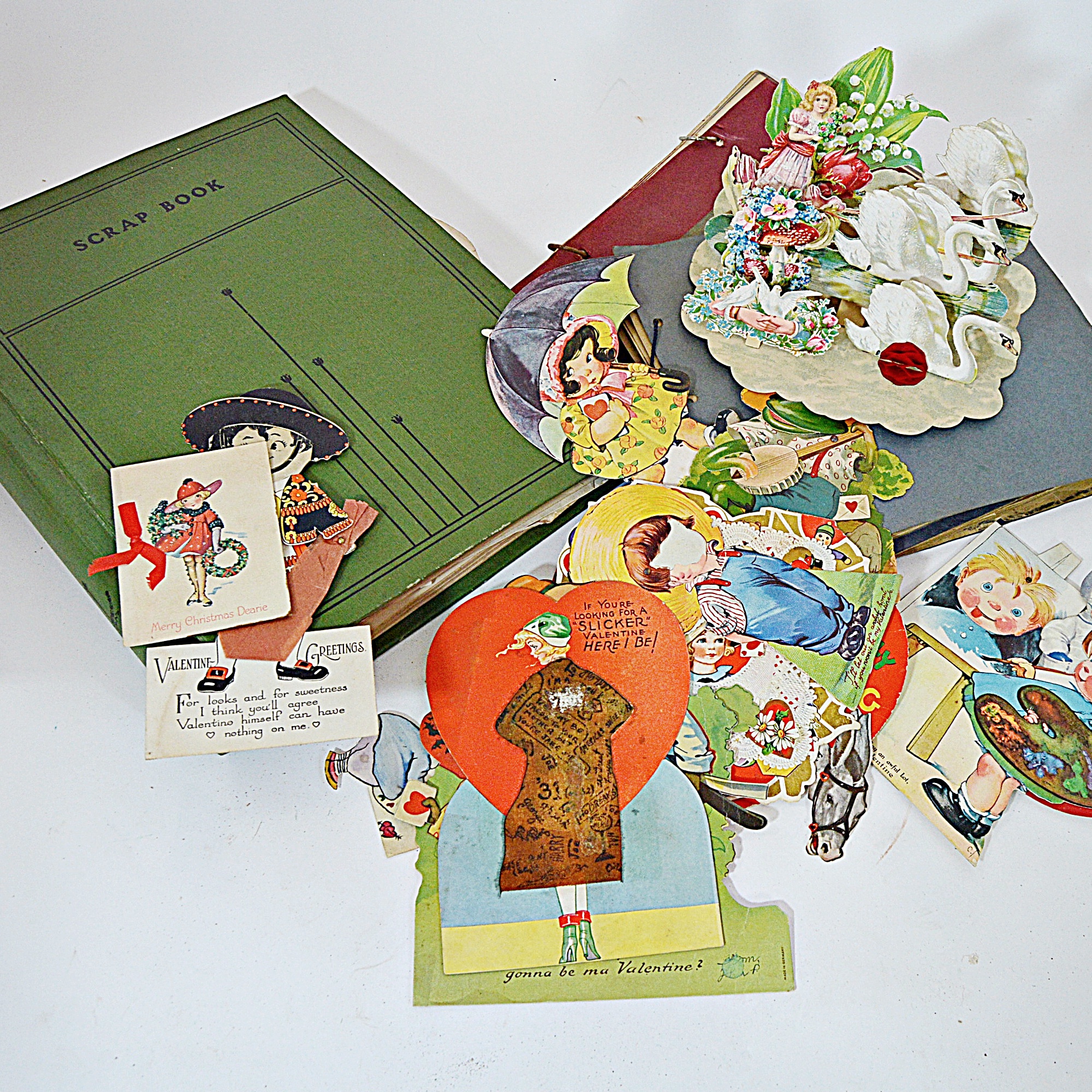Vintage Scrapbooks with Pop-Up Valentines