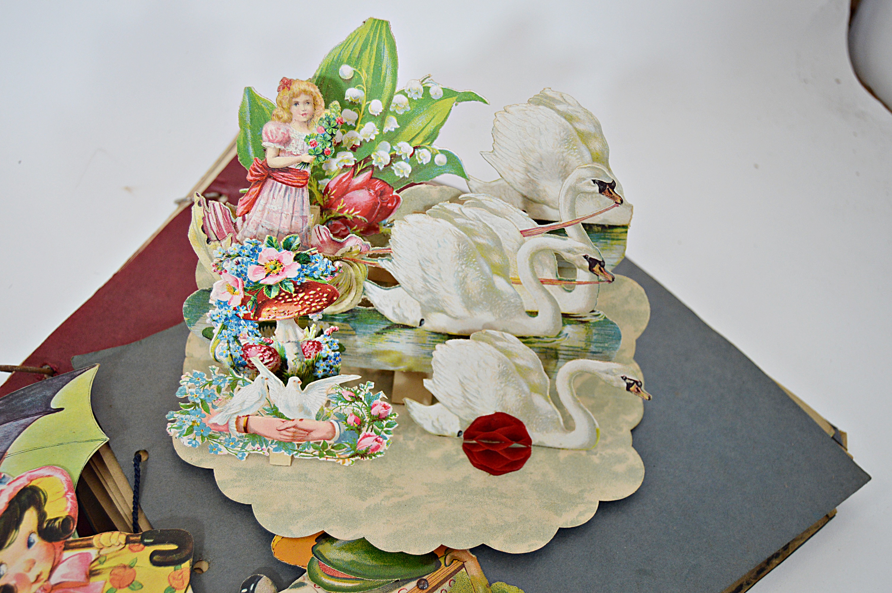 Vintage Scrapbooks with Pop-Up Valentines