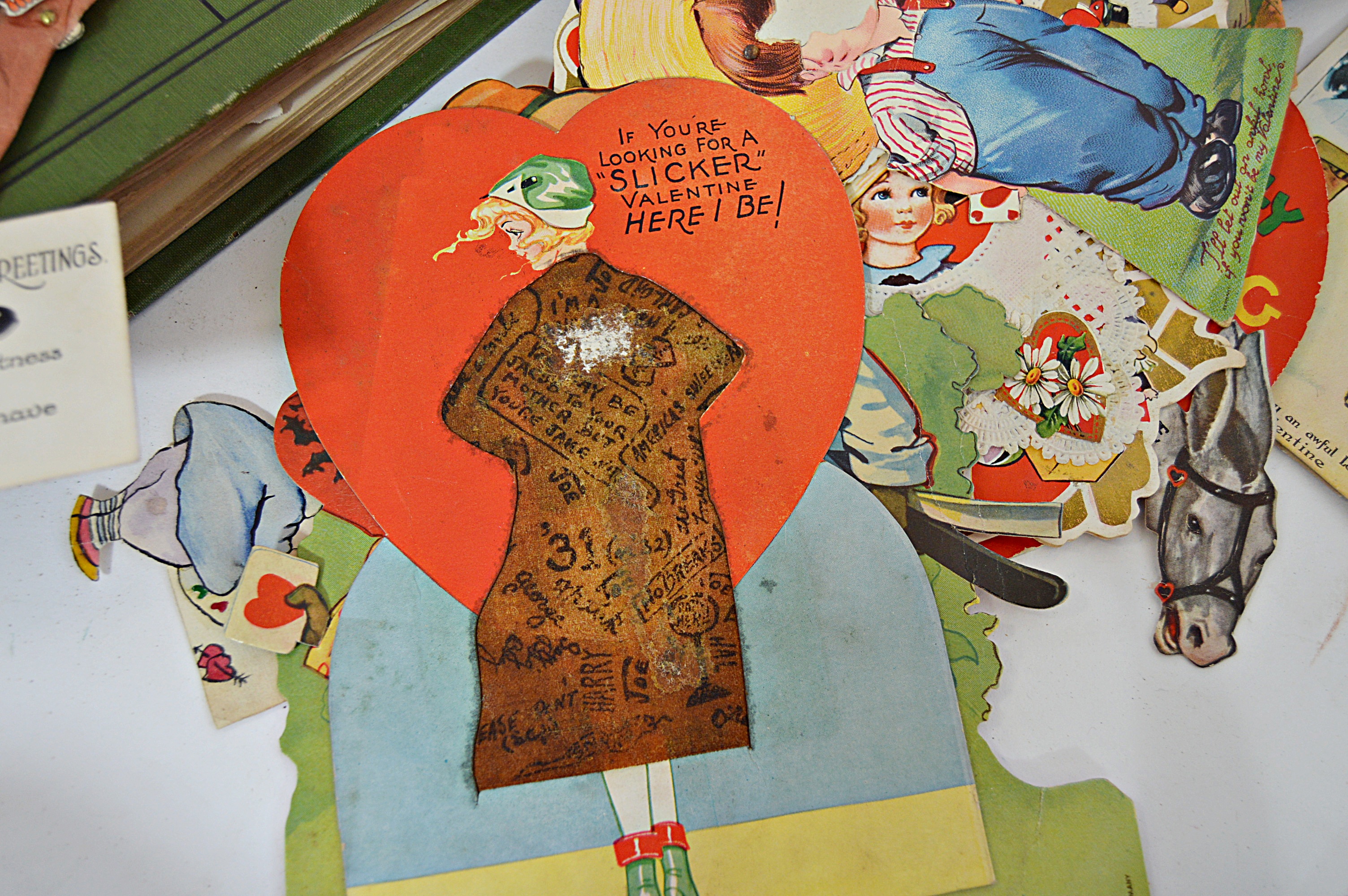 Vintage Scrapbooks with Pop-Up Valentines