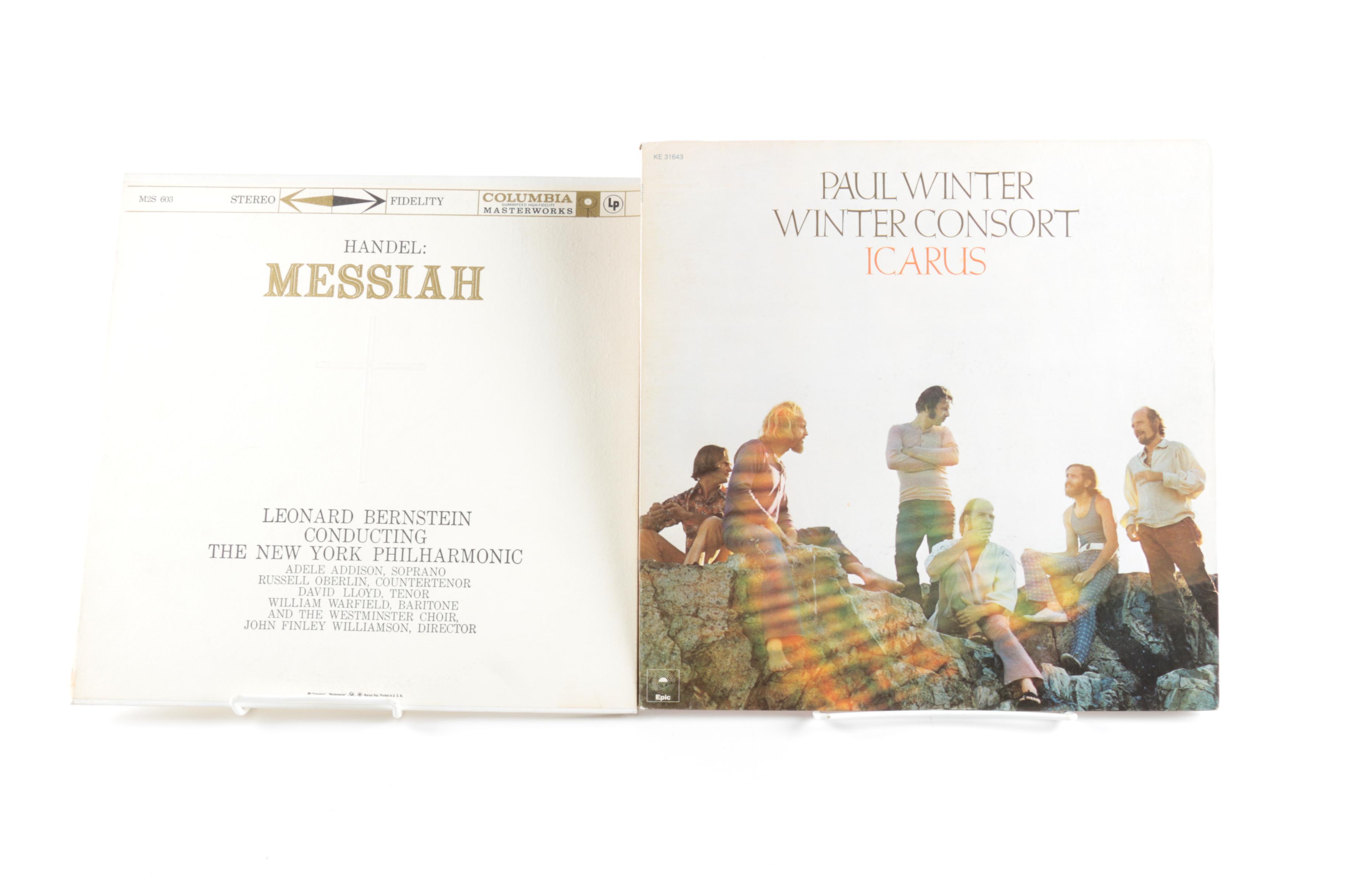 Classical LPs Including Bach, Leonard Bernstein, and Handel