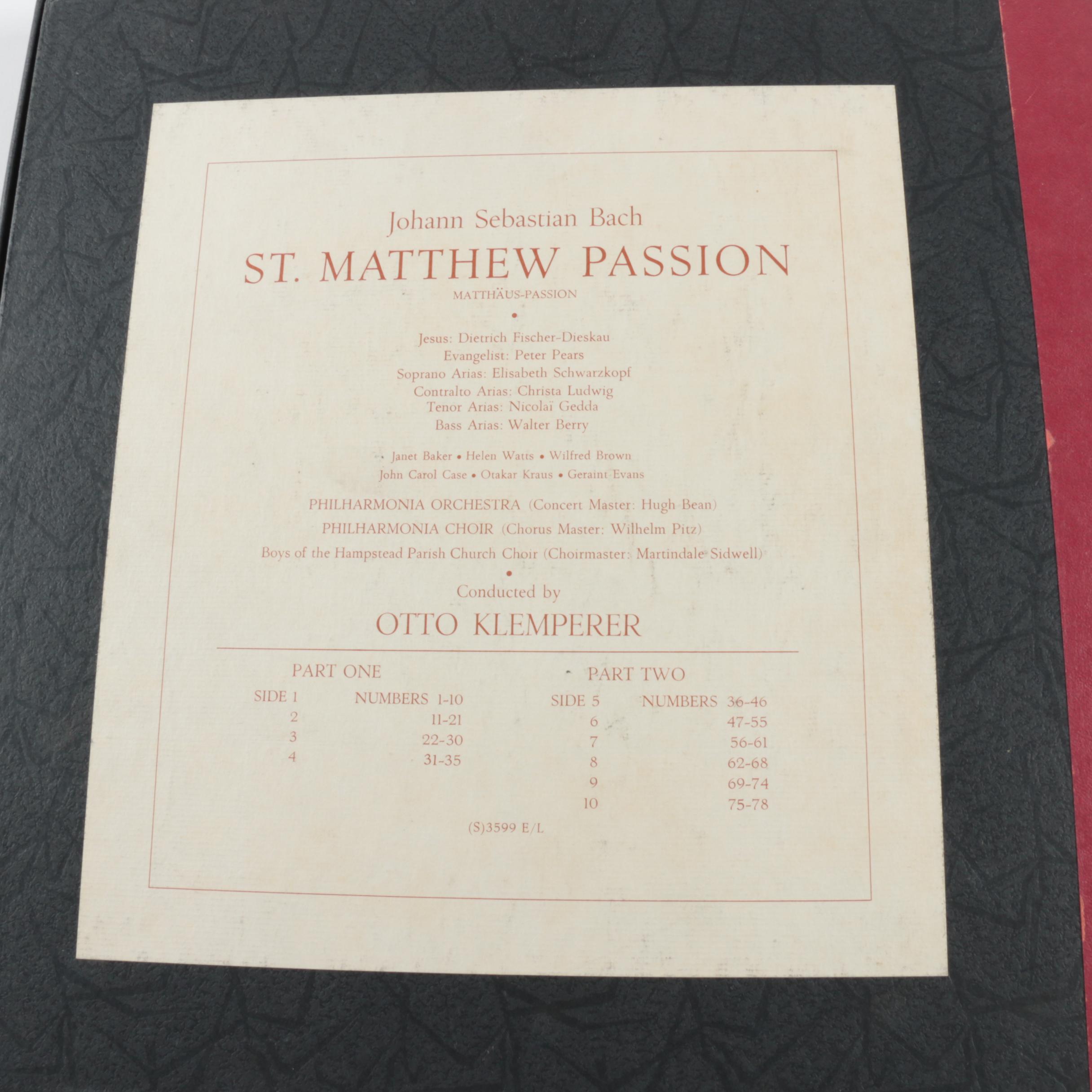 Classical LPs Including Bach, Leonard Bernstein, and Handel