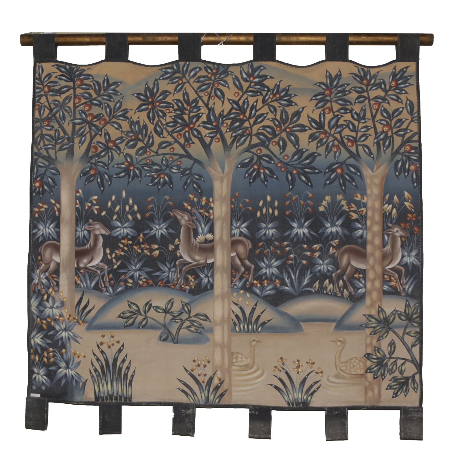 Painted Canvas Medieval Style Wall Hanging