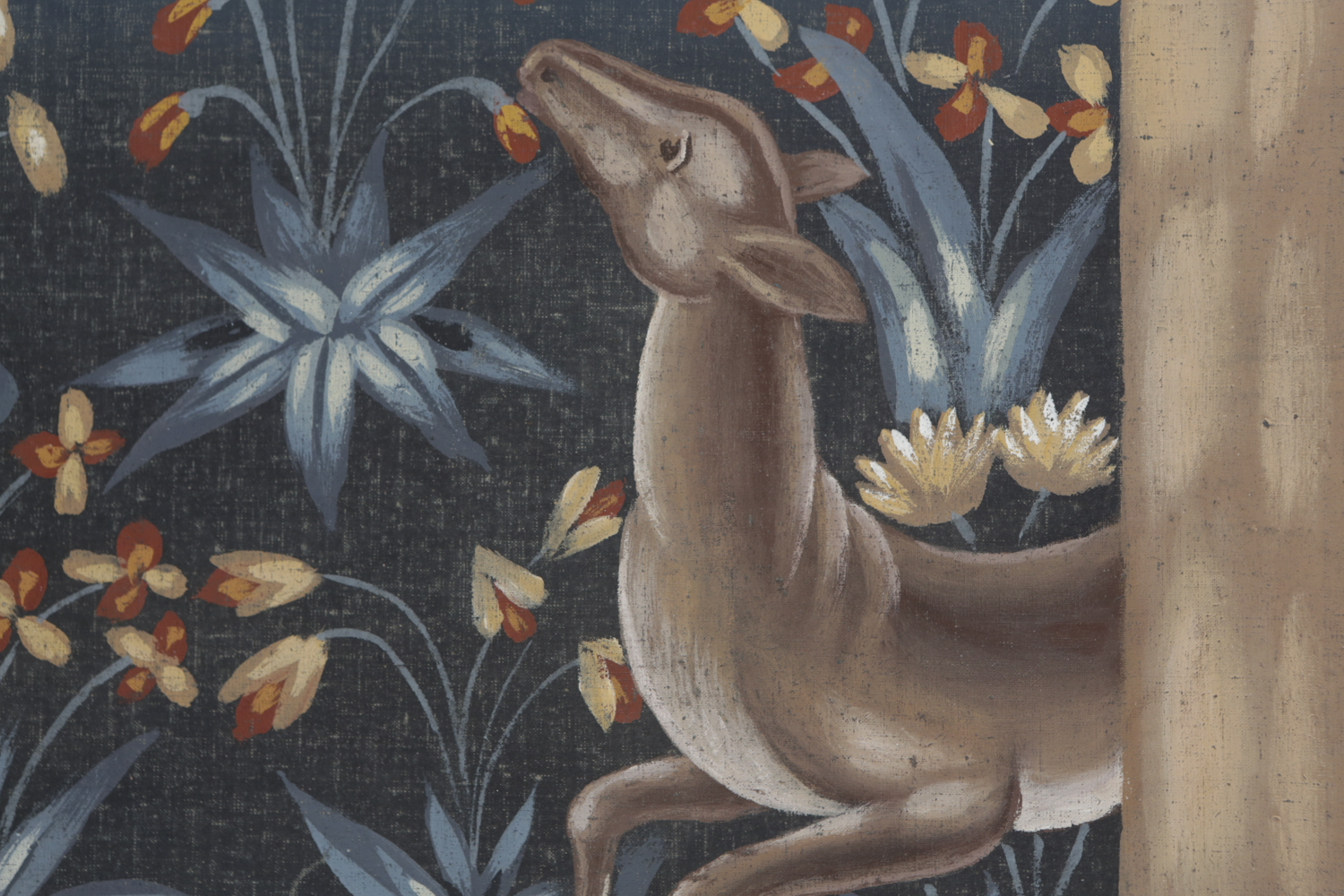 Painted Canvas Medieval Style Wall Hanging