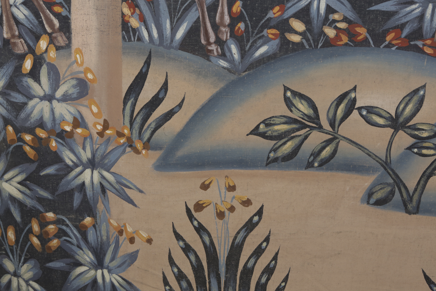 Painted Canvas Medieval Style Wall Hanging