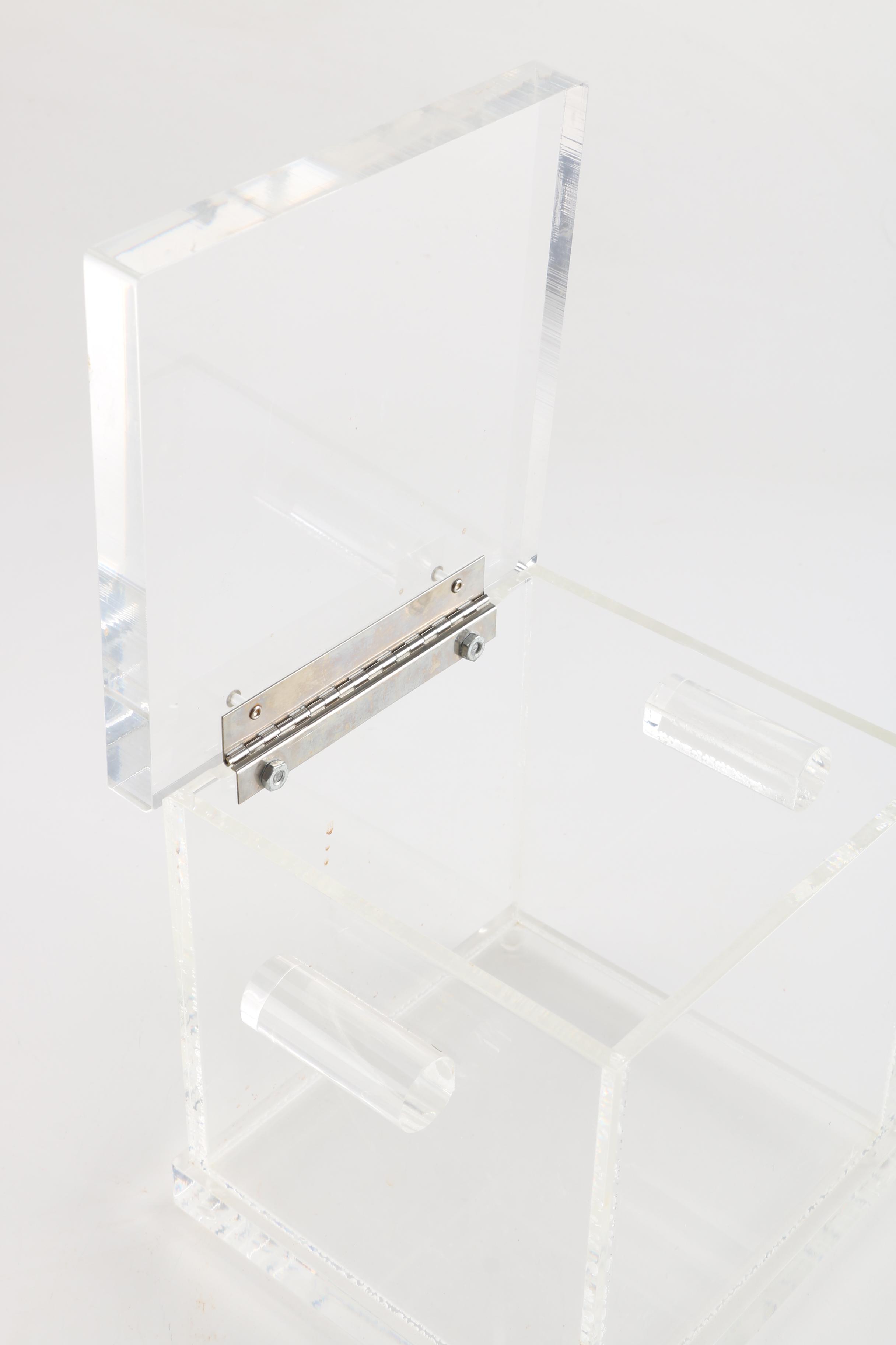 Clear Acrylic Box with Hinged Lid
