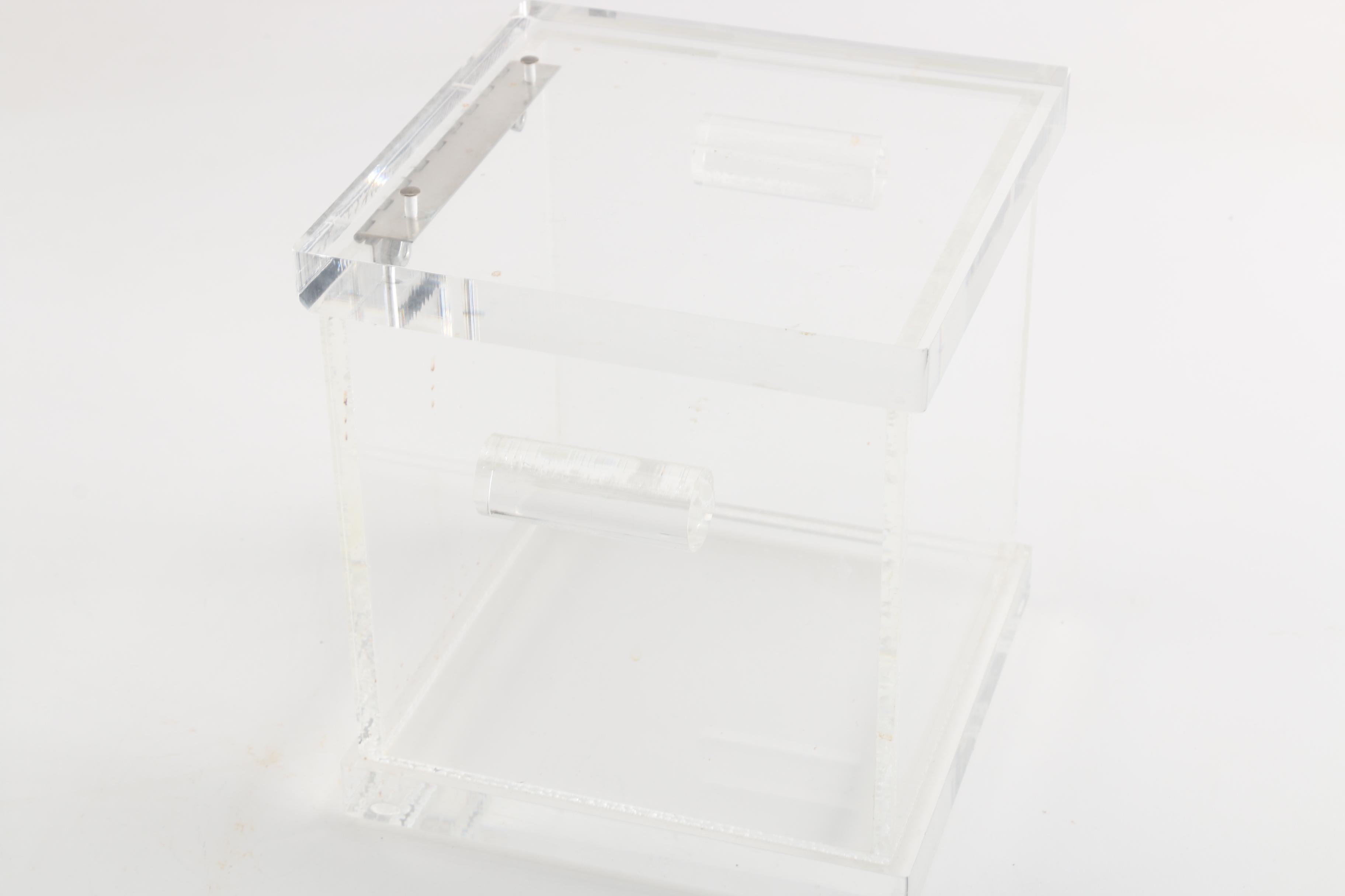 Clear Acrylic Box with Hinged Lid