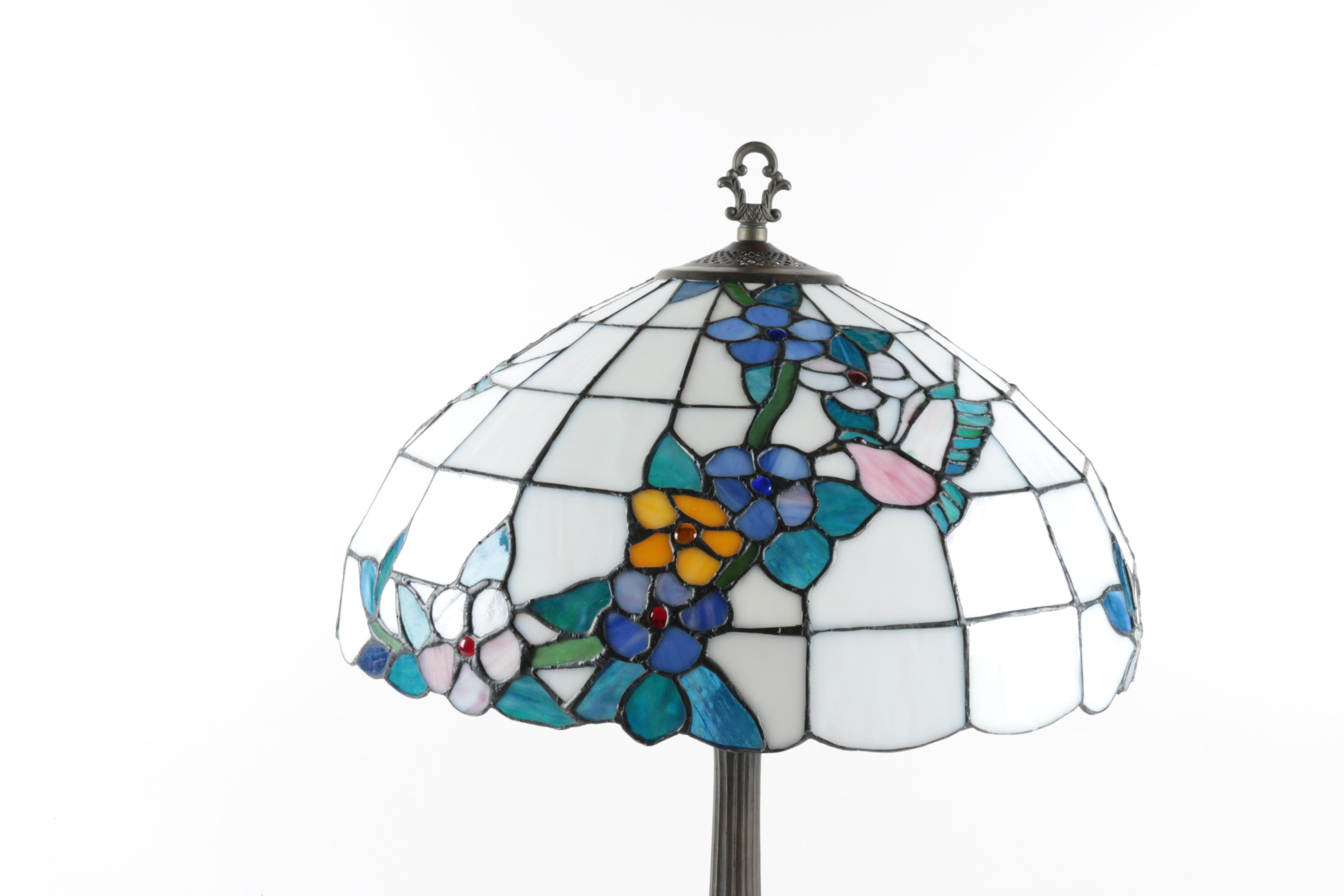 Tiffany Style Slag Glass Table Lamp