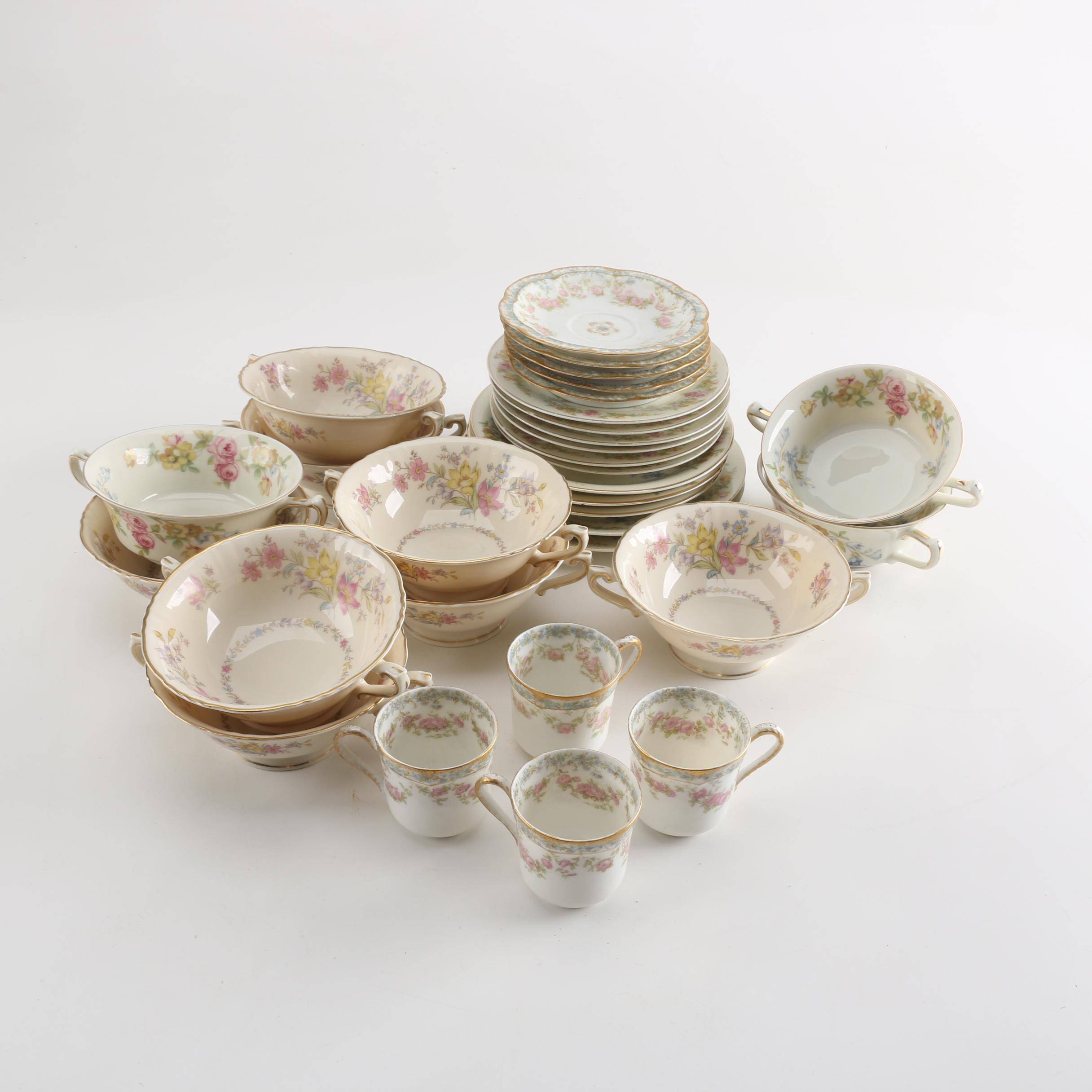 Porcelain Tableware Including  Krister Porzellan-Manufaktur Royal Ivory