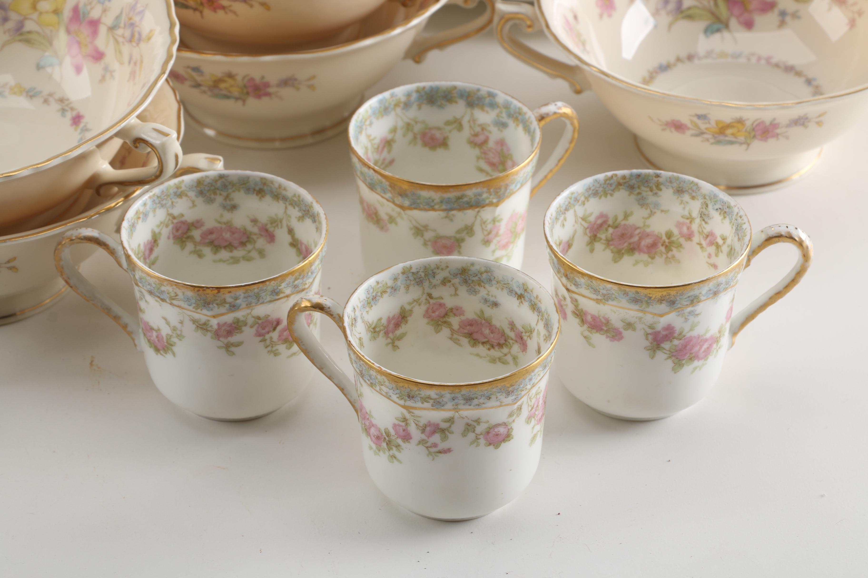 Porcelain Tableware Including  Krister Porzellan-Manufaktur Royal Ivory