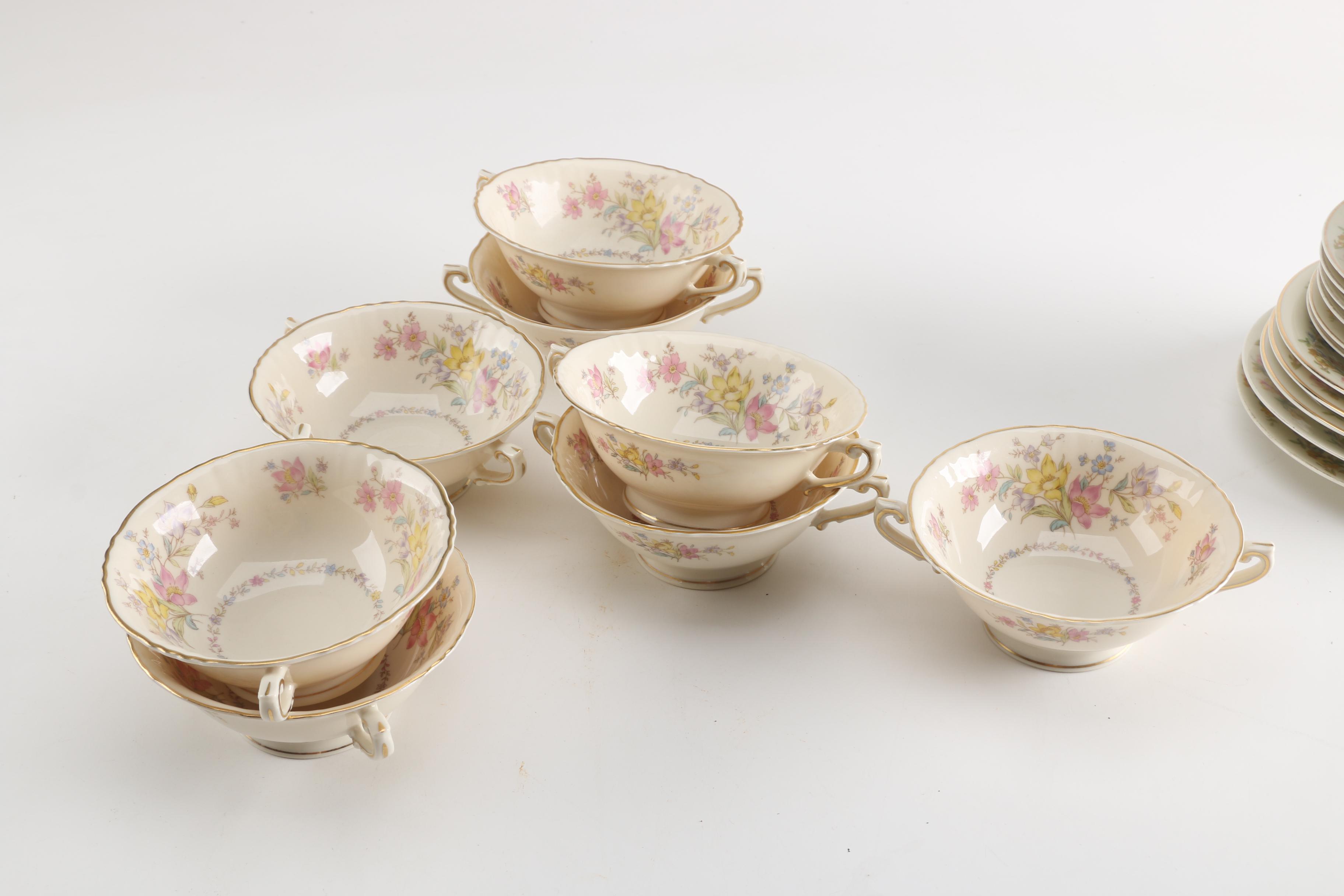 Porcelain Tableware Including  Krister Porzellan-Manufaktur Royal Ivory