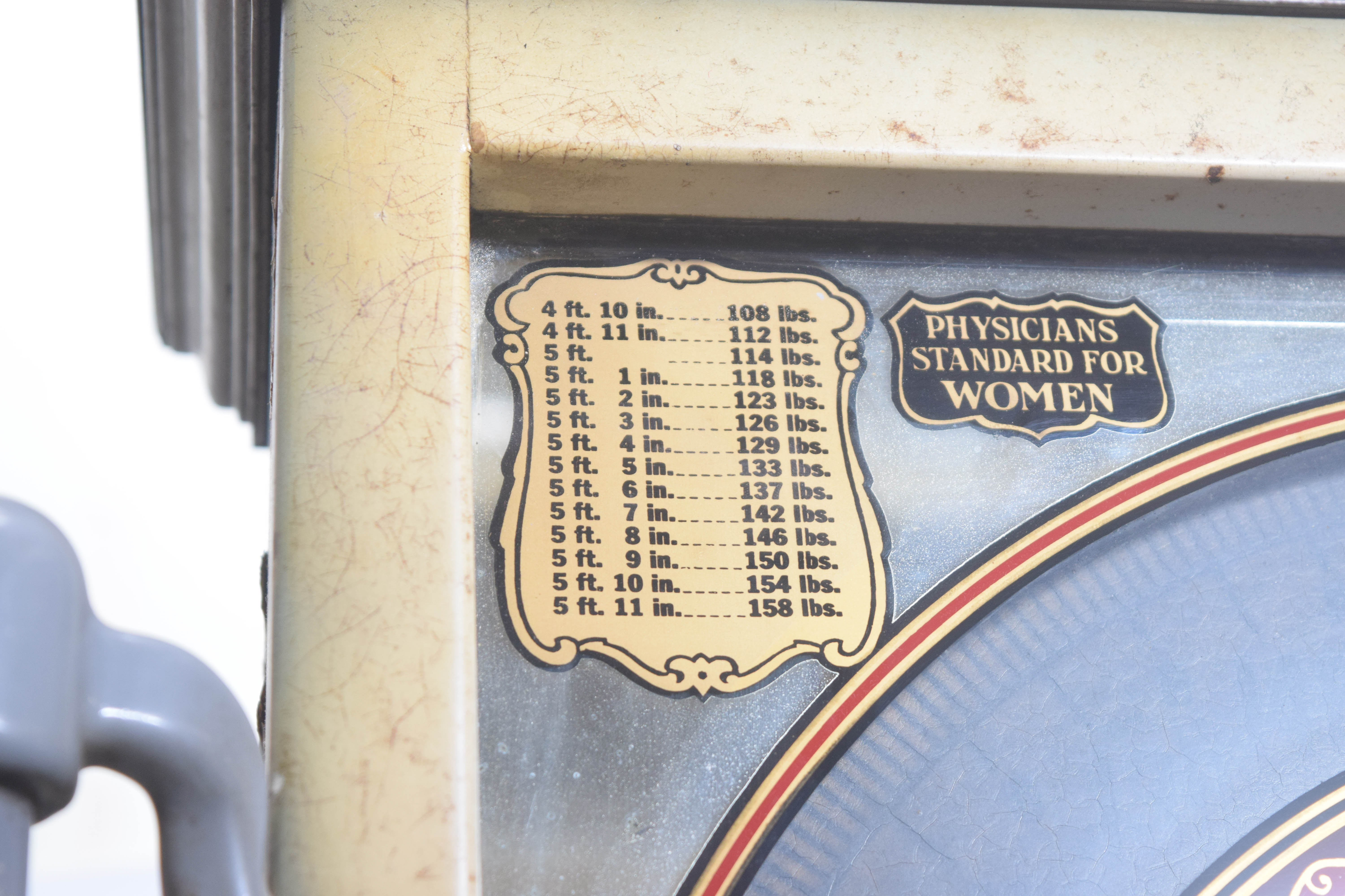 Vintage National Automatic Machines Company Model 50 Personal Weighing Device