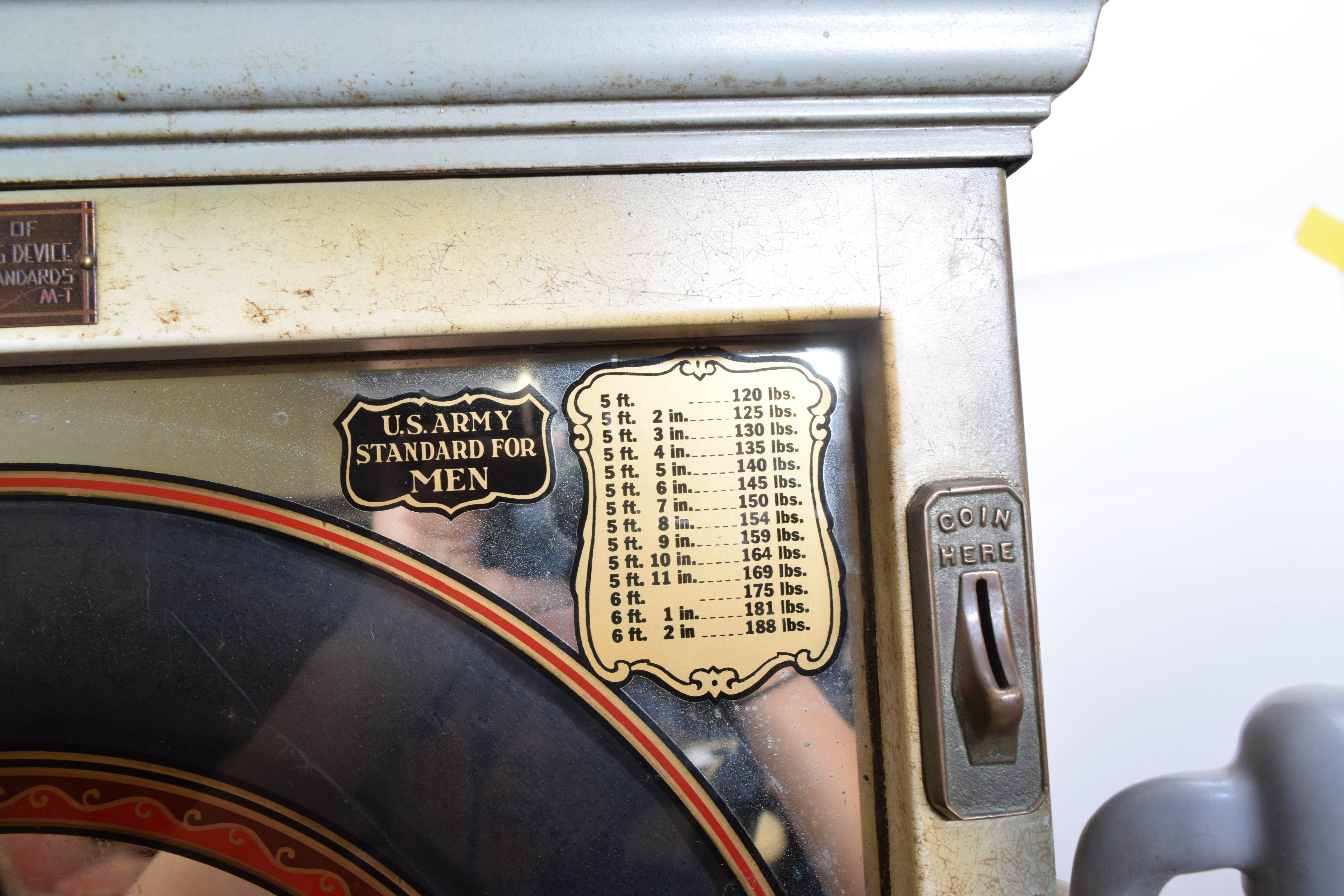 Vintage National Automatic Machines Company Model 50 Personal Weighing Device