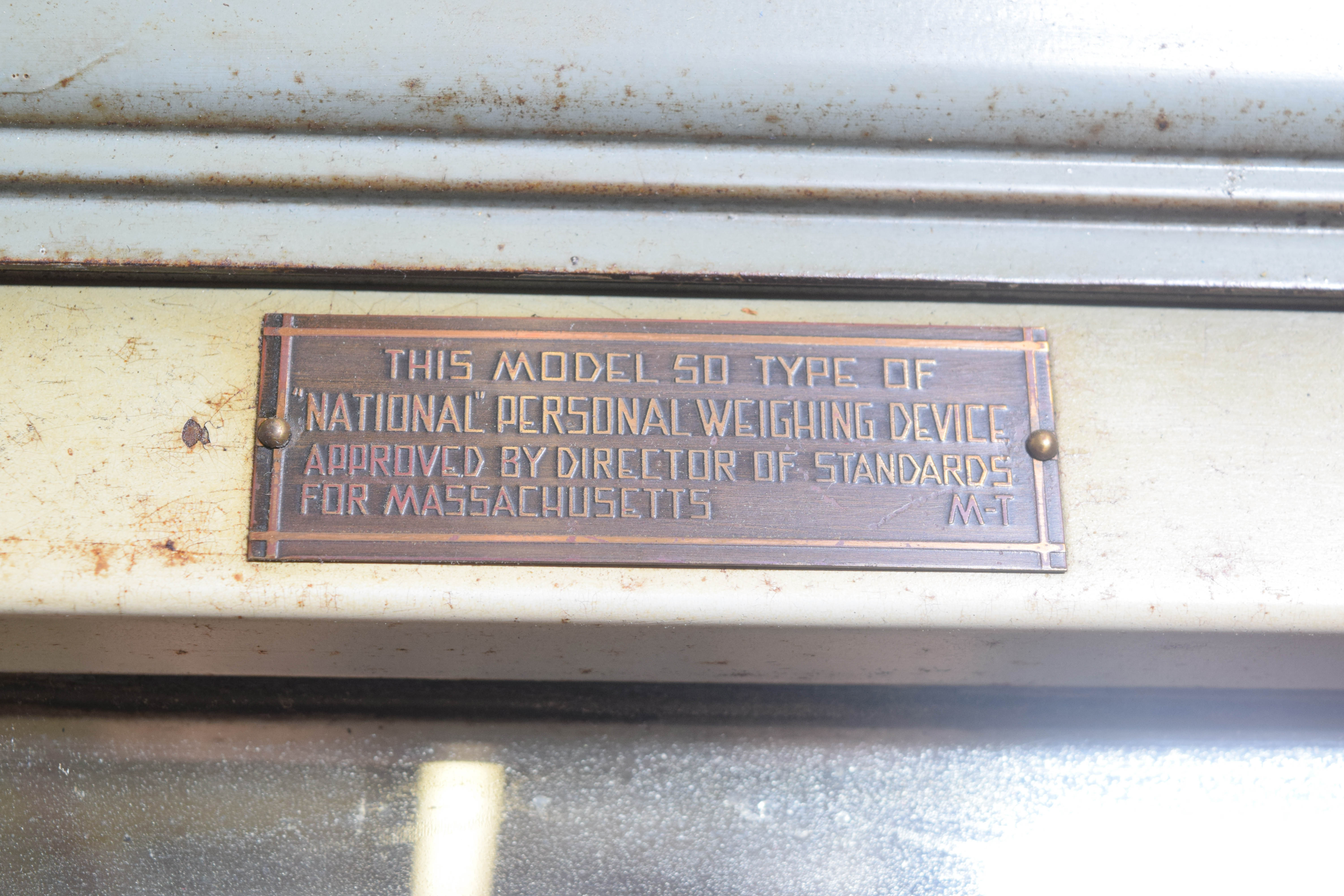 Vintage National Automatic Machines Company Model 50 Personal Weighing Device