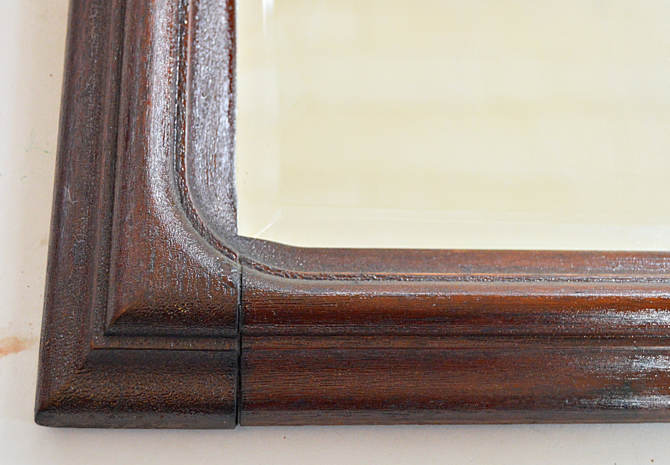 Antique Beveled Wall Mirror with Arched Top