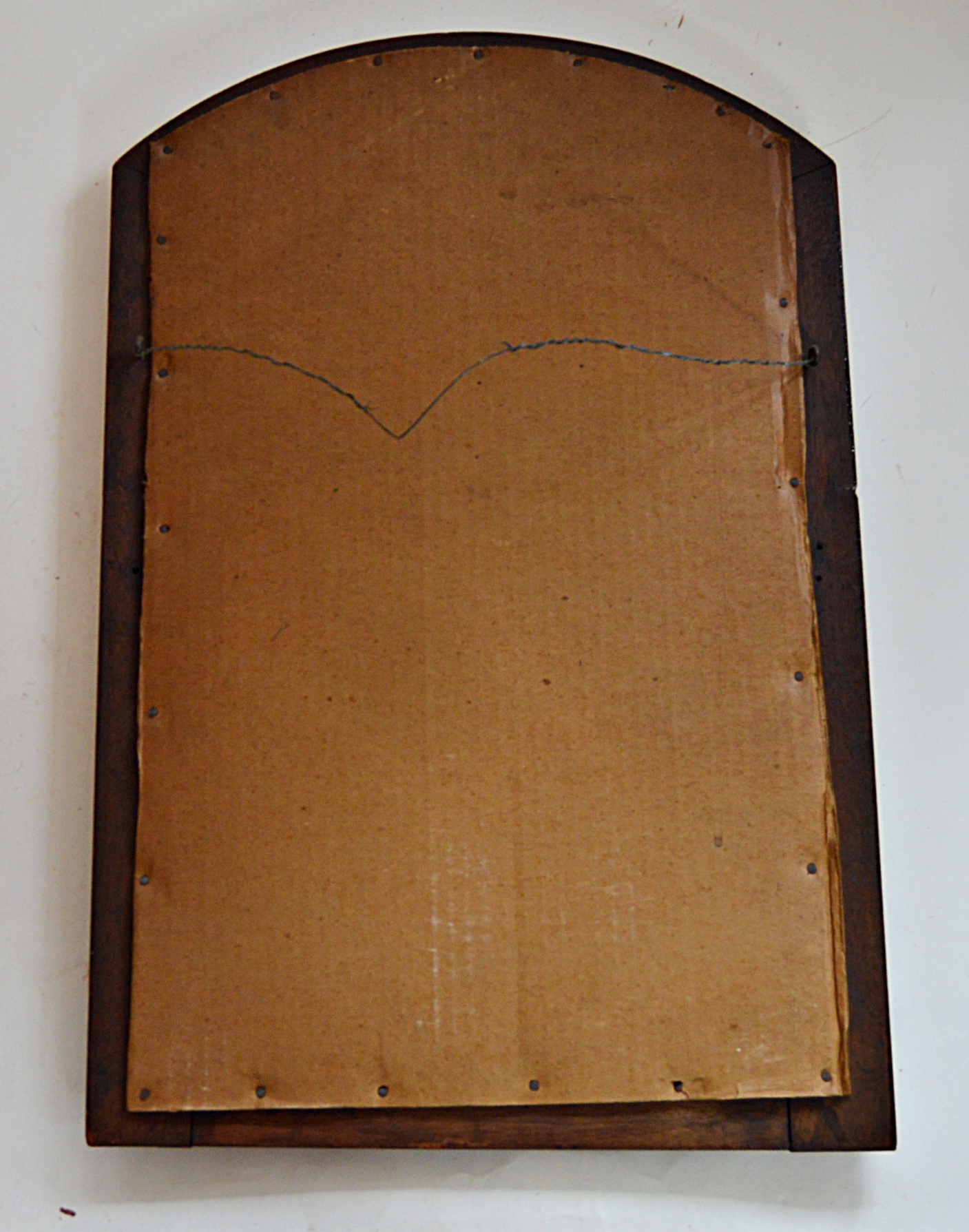 Antique Beveled Wall Mirror with Arched Top