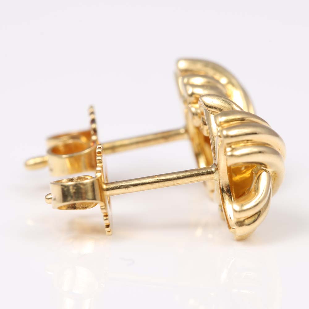Tiffany & Co. 18K Yellow Gold "X" Earrings