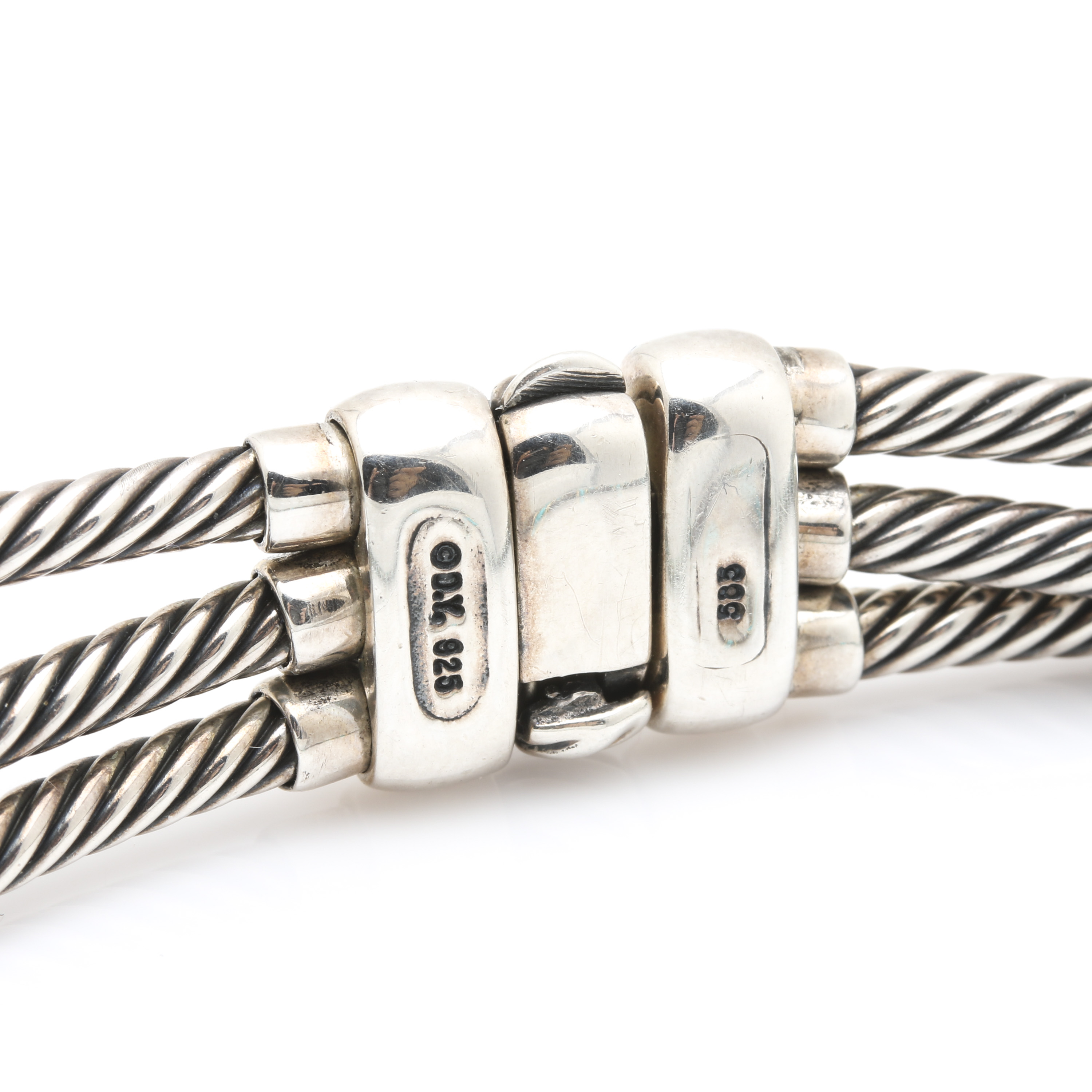 David Yurman Sterling Silver Turquoise Necklace with 14K Yellow Gold Accents