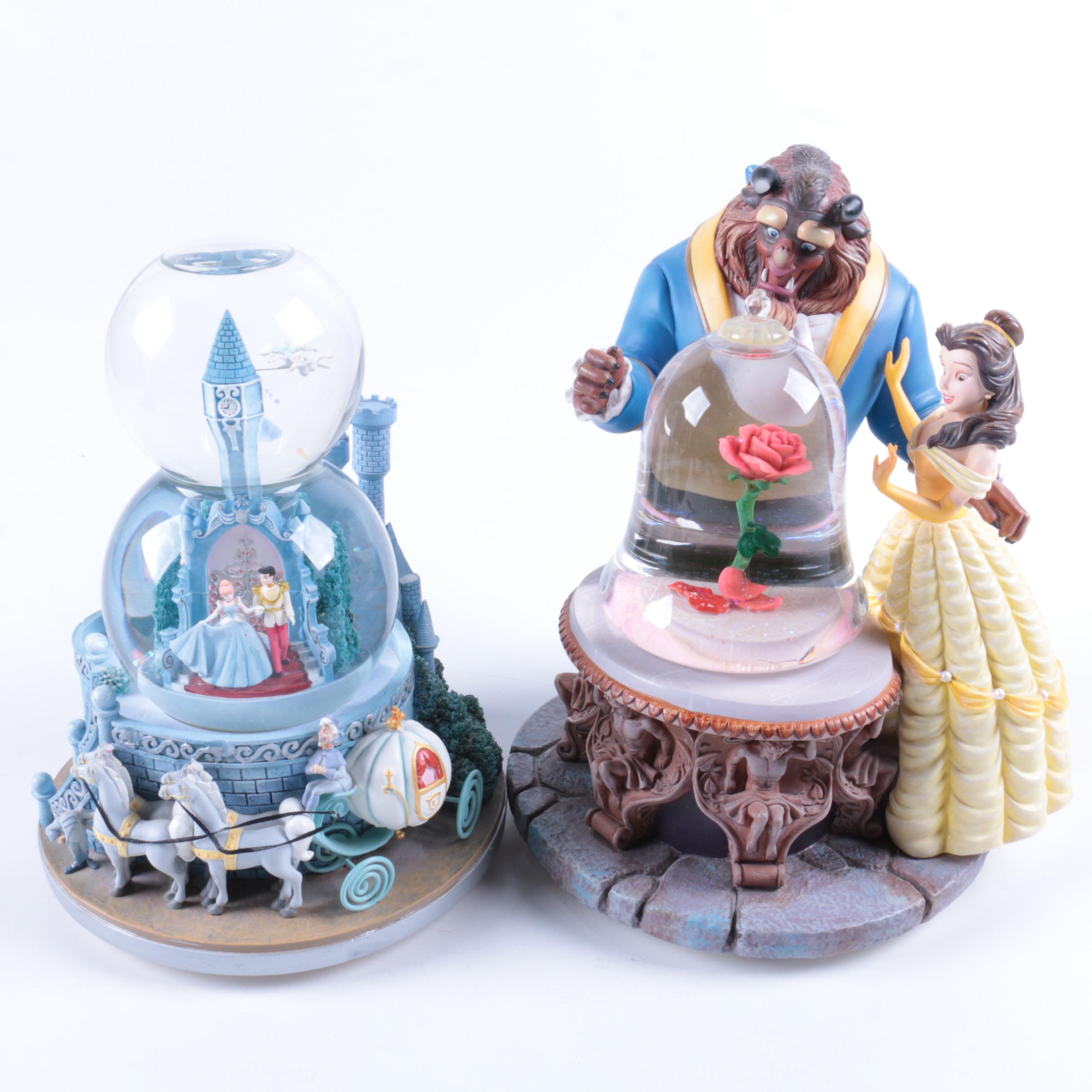Retract - Disney "Cinderella" and "Beauty and The Beast" Snow Globe Music Boxes