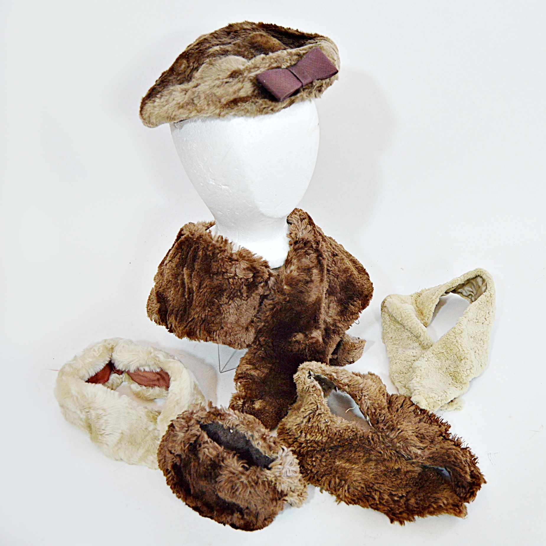 Vintage Fur Hat and Collars