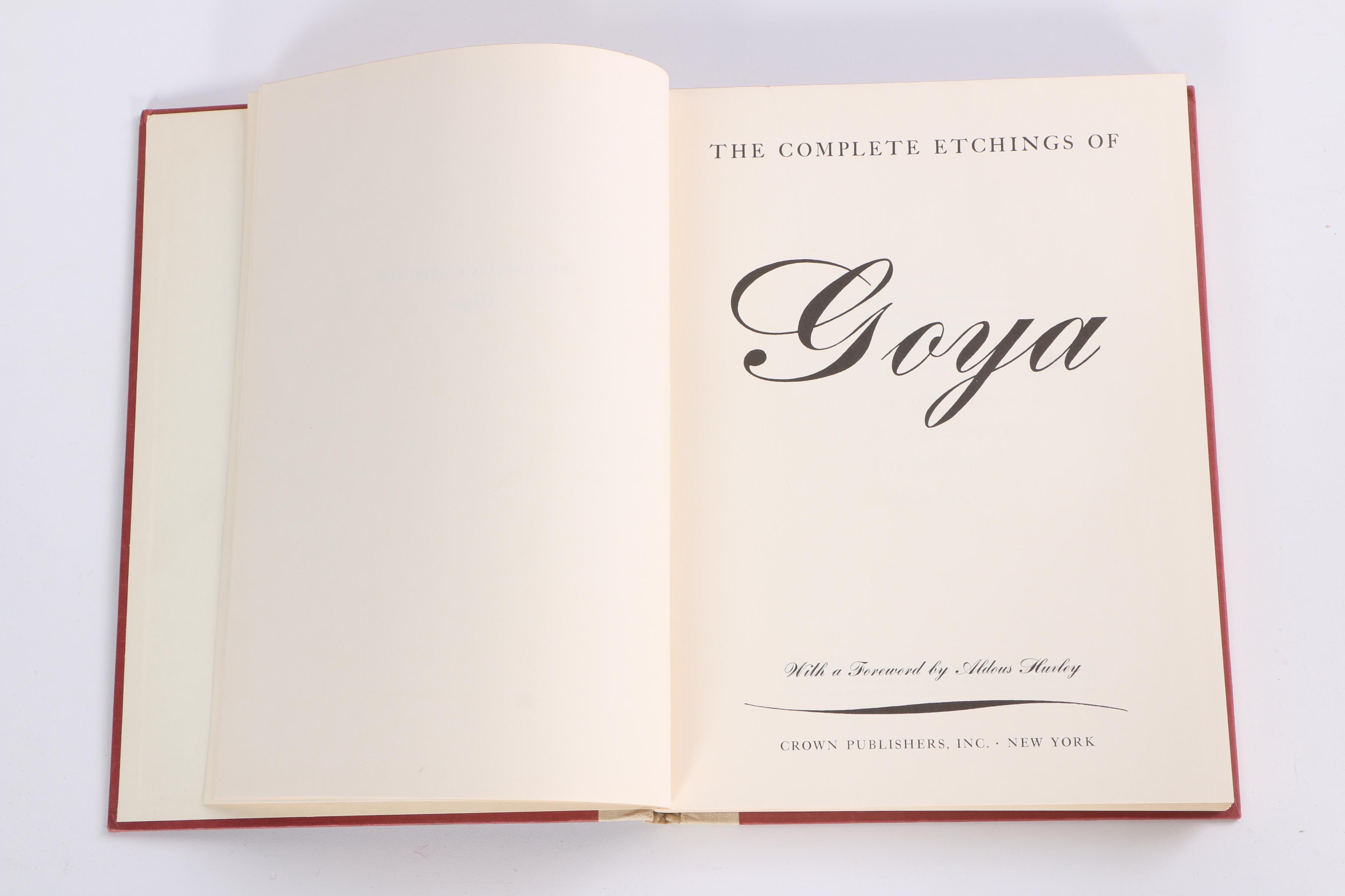 1940s "The Complete Etchings of Goya" and Other Art Books