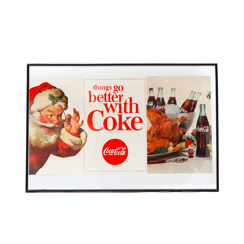 1960s Santa Claus Coca-Cola Print