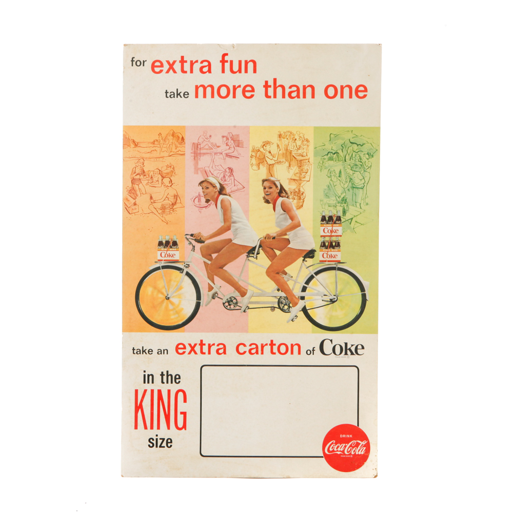 1960s Coca-Cola "King Size" Tabletop Advertisement