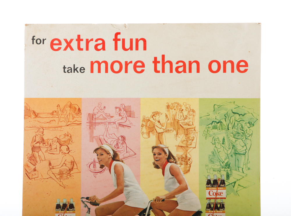 1960s Coca-Cola "King Size" Tabletop Advertisement