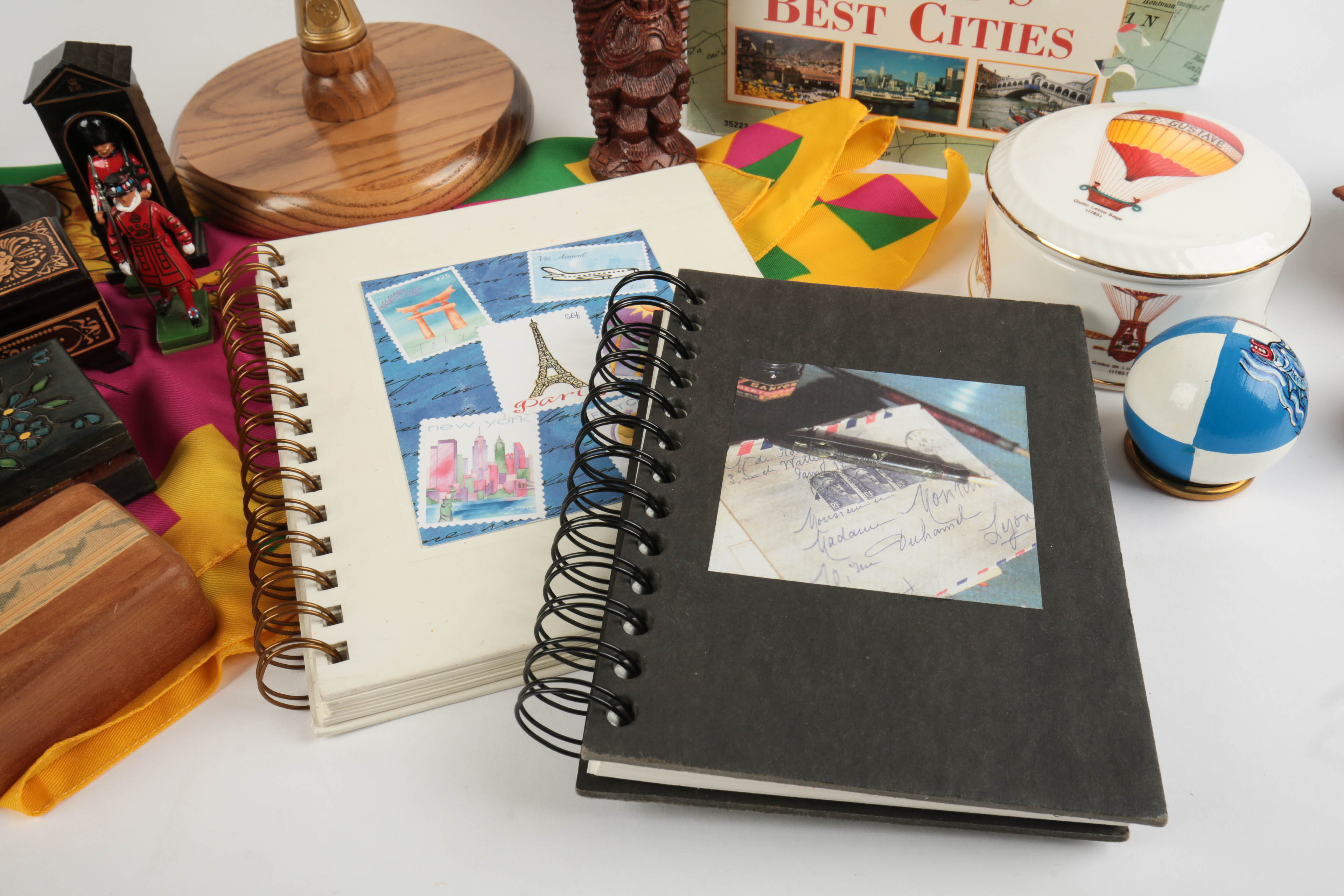 Replogle Nine Inch Diameter World Globe and Travel Souvenirs